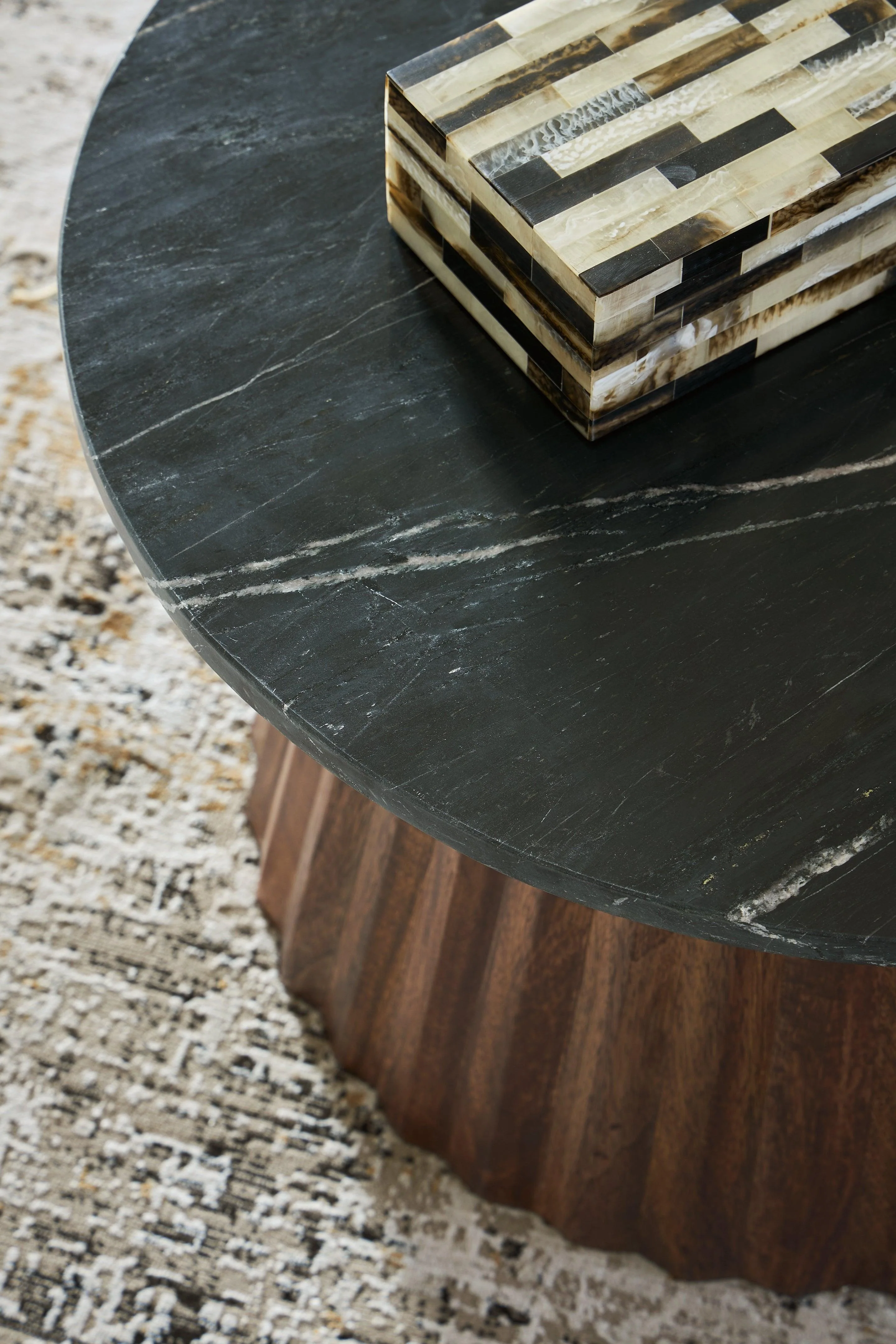 Ceilby Black Brown Accent Coffee Table - Image 3