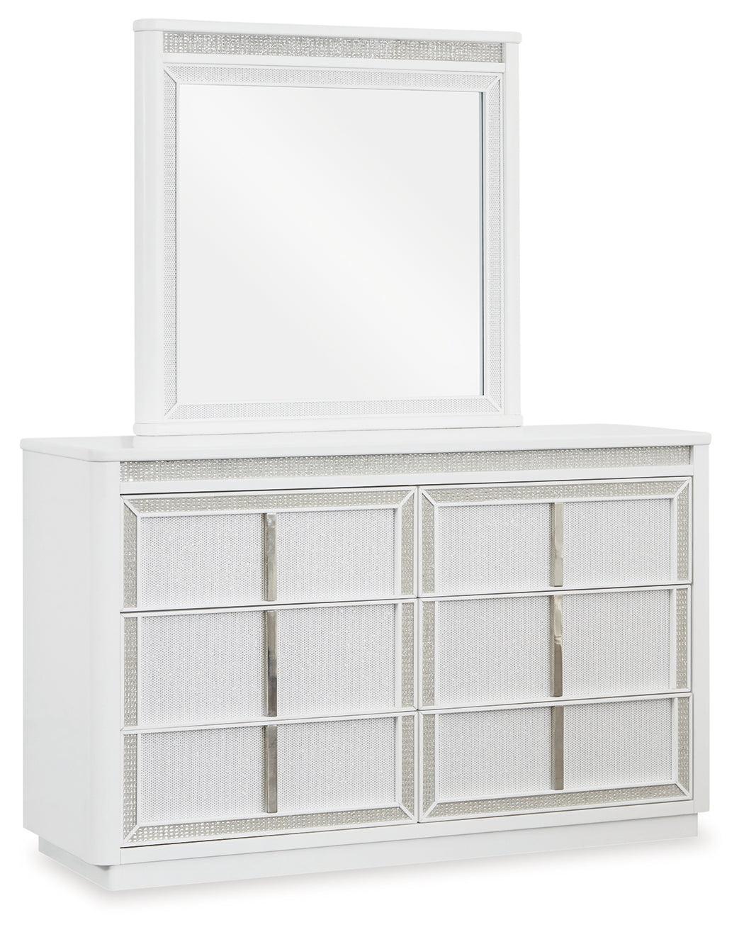 Chalanna White Dresser And Mirror - Image 2