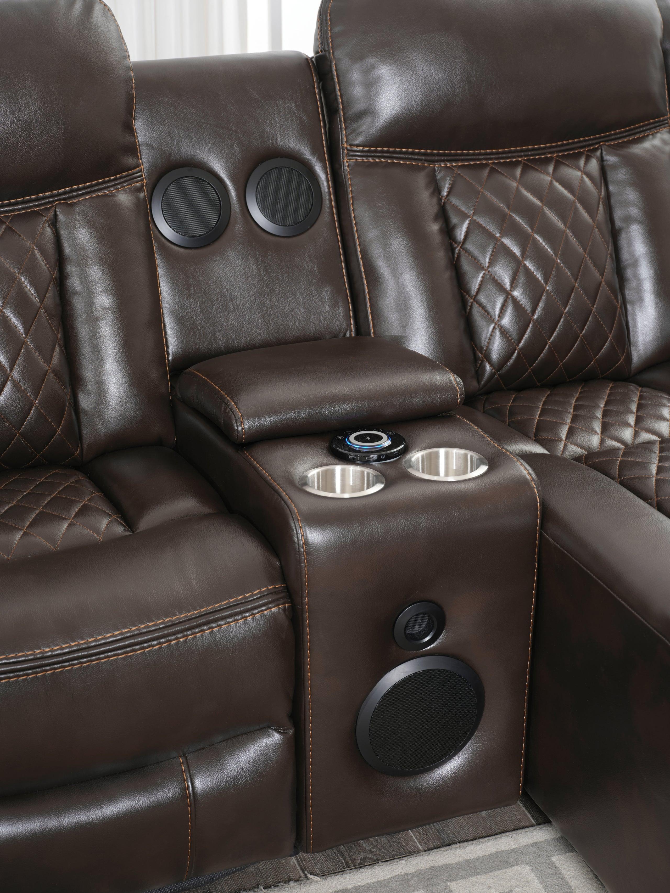 Champion Brown Reclining Sectional - Image 3