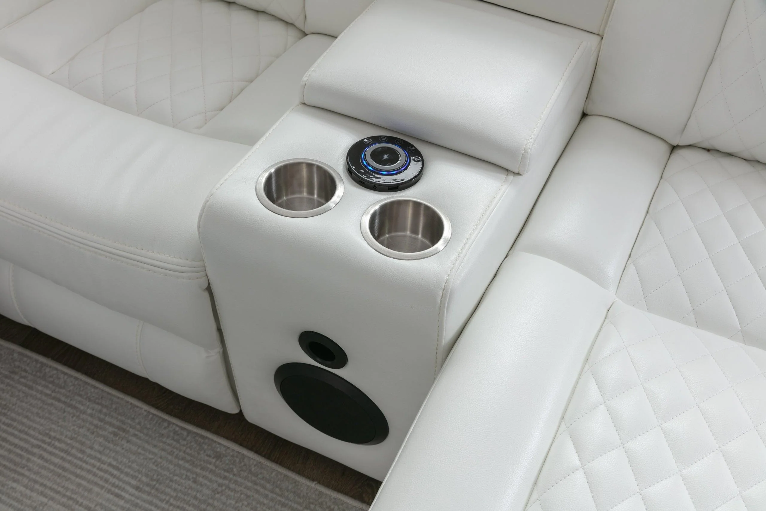 Champion White Reclining Sectional - Image 3