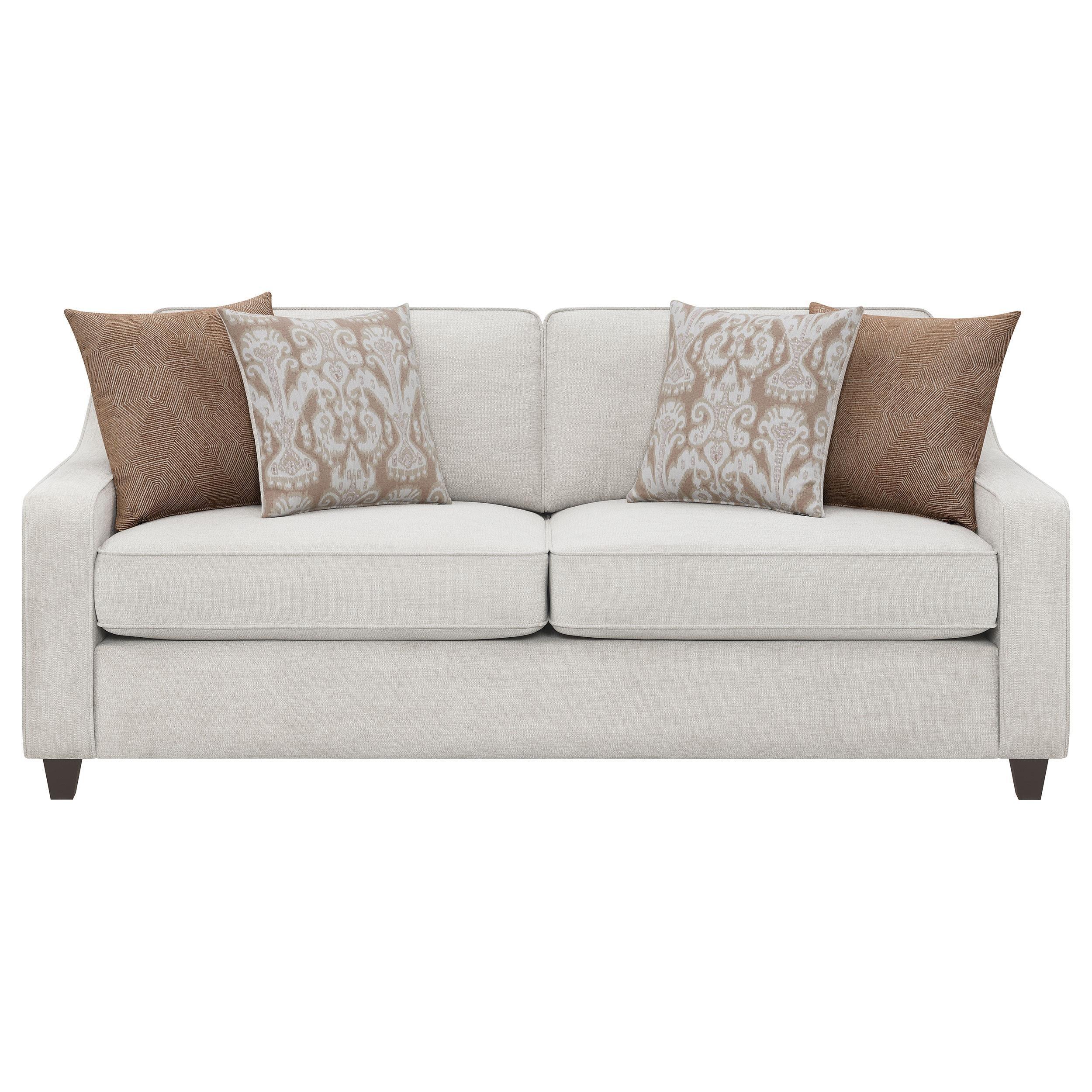 Christine 3-Piece Upholstered Sloped Arm Sofa Set Beige - Image 3