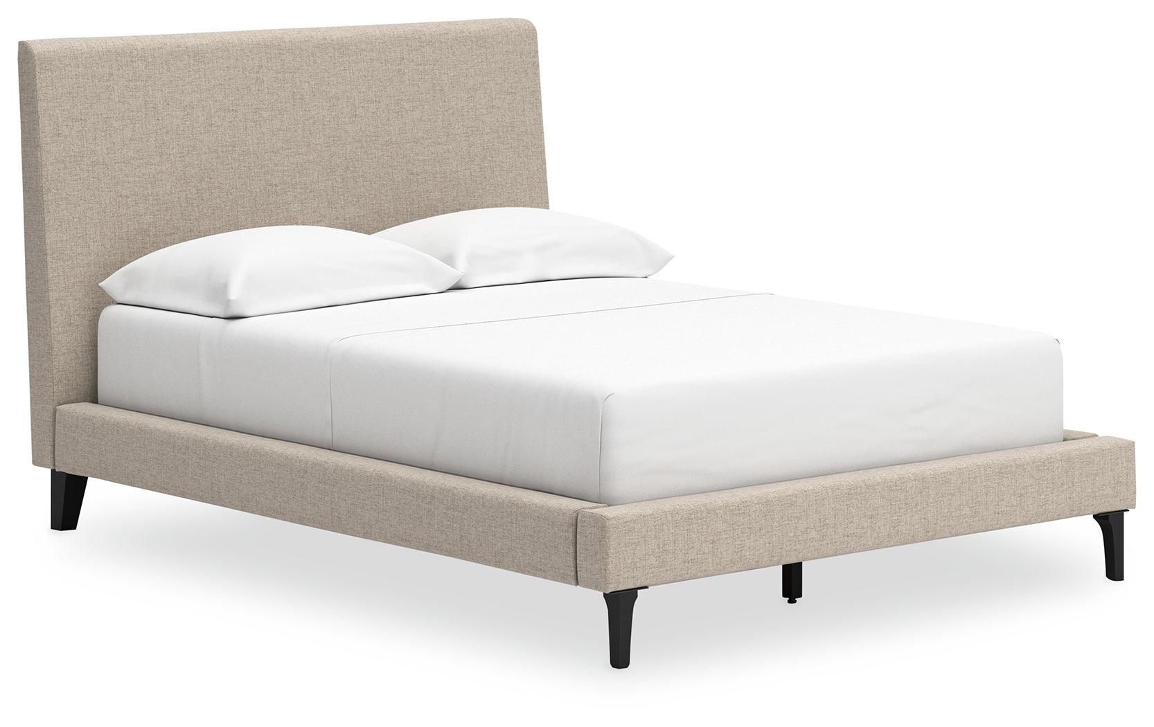 Cielden Soft Gray Full Upholstered Bed With Roll Slats - Image 1