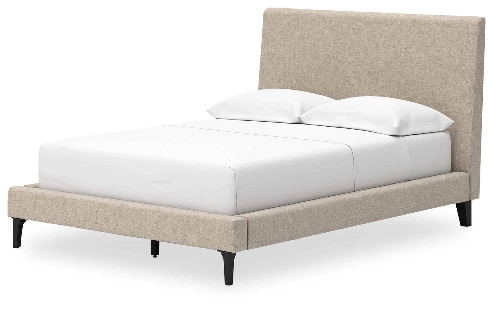 Cielden Soft Gray Full Upholstered Bed With Roll Slats - Image 3