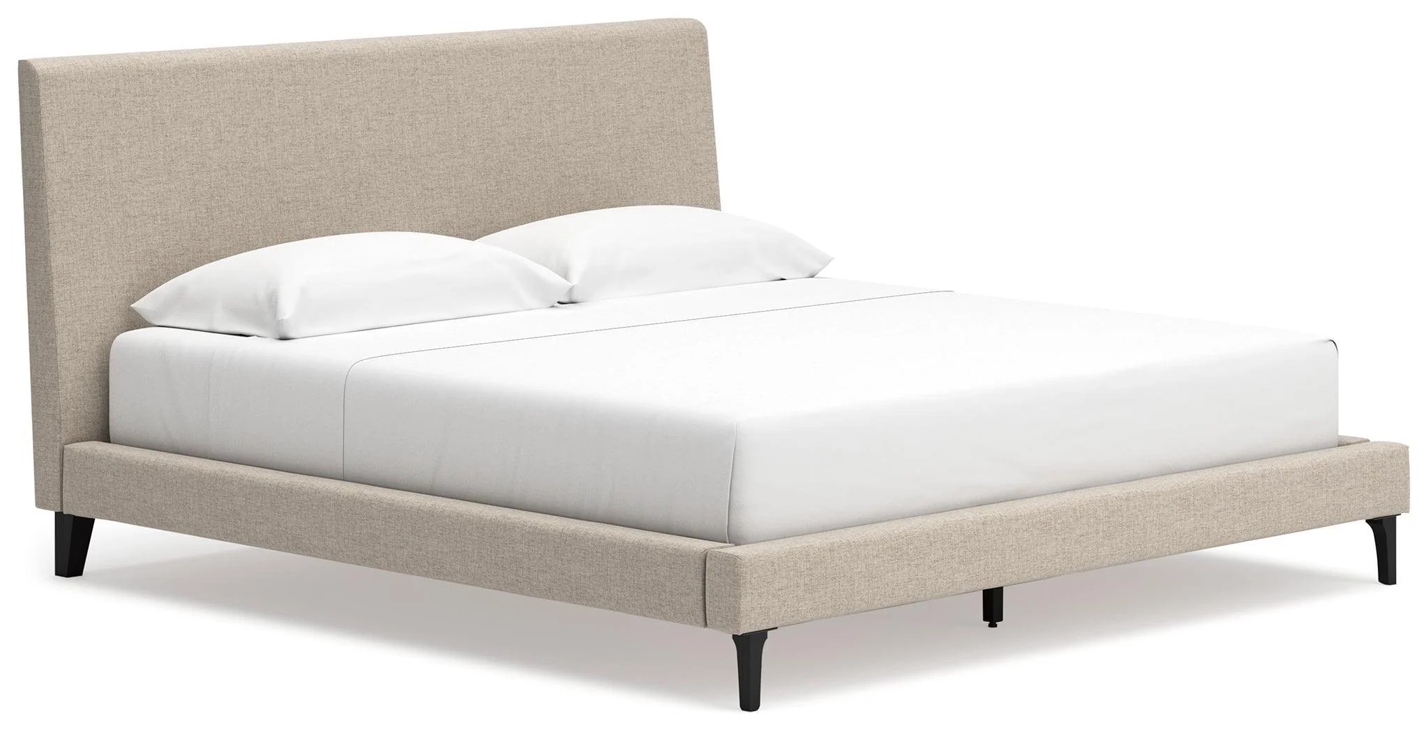Cielden Soft Gray King Upholstered Bed With Roll Slats - Image 2
