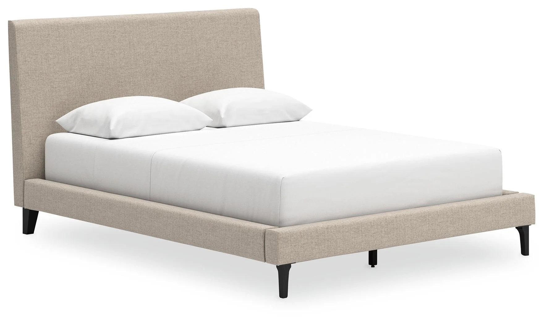 Cielden Soft Gray Queen Upholstered Bed With Roll Slats - Image 2