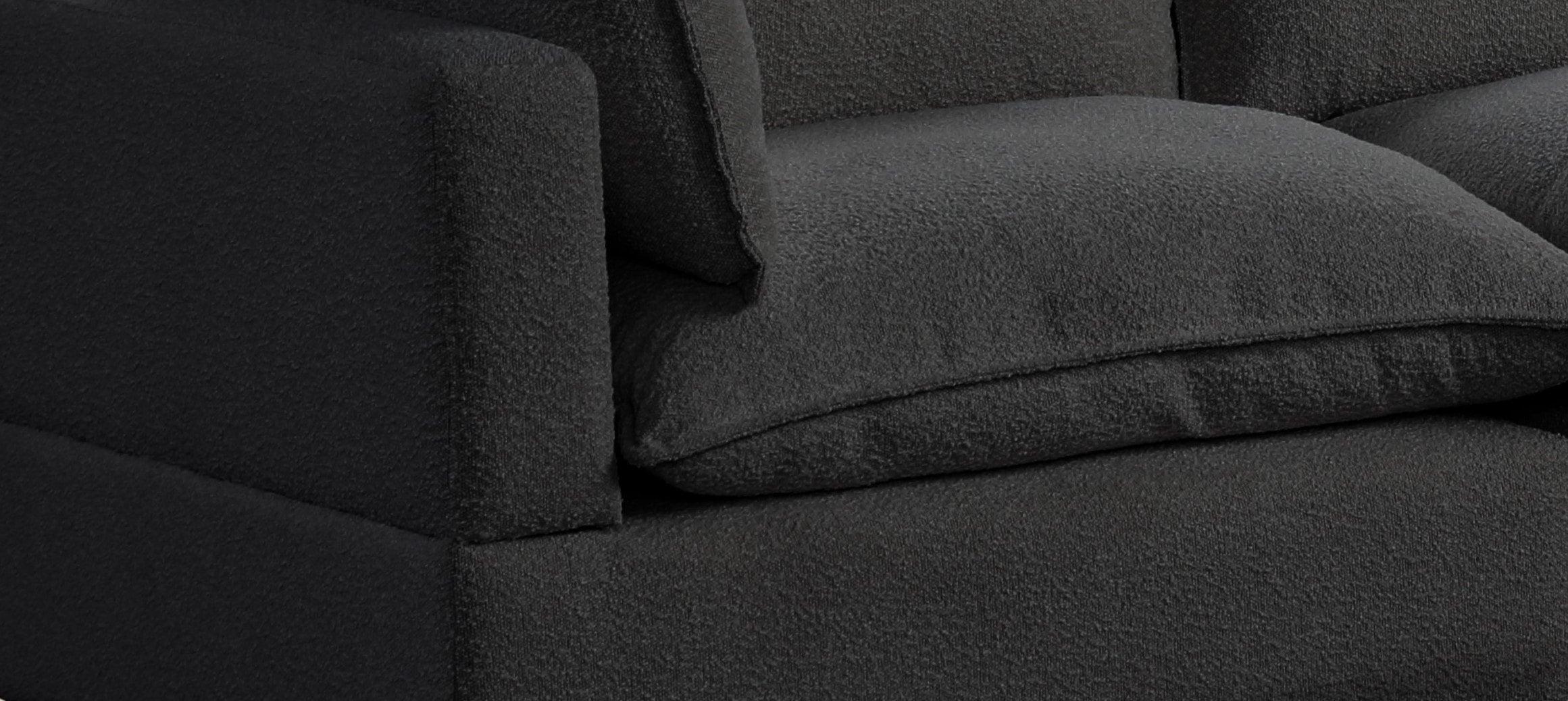 Cloud2 Black Modular Sectional Boucle Fabric - Image 2