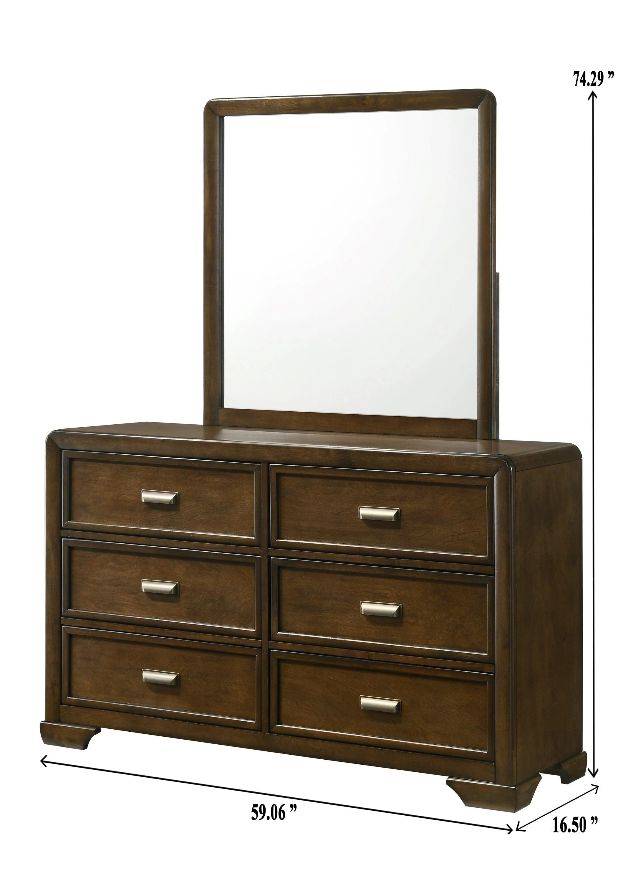 Coffield Brown 2 Drawers Nightstand - Image 3
