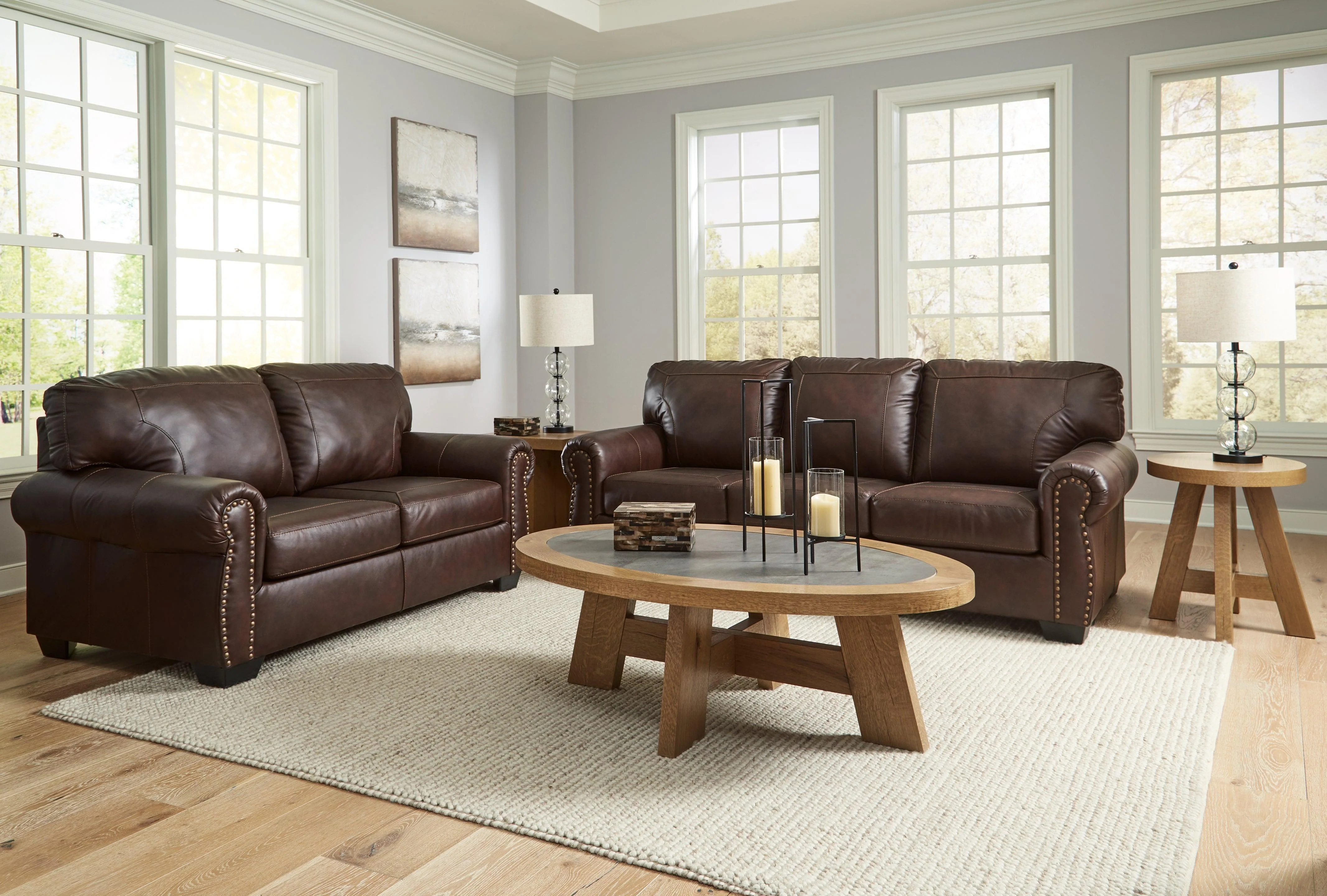 Colleton Dark Brown Sofa And Loveseat - Image 2