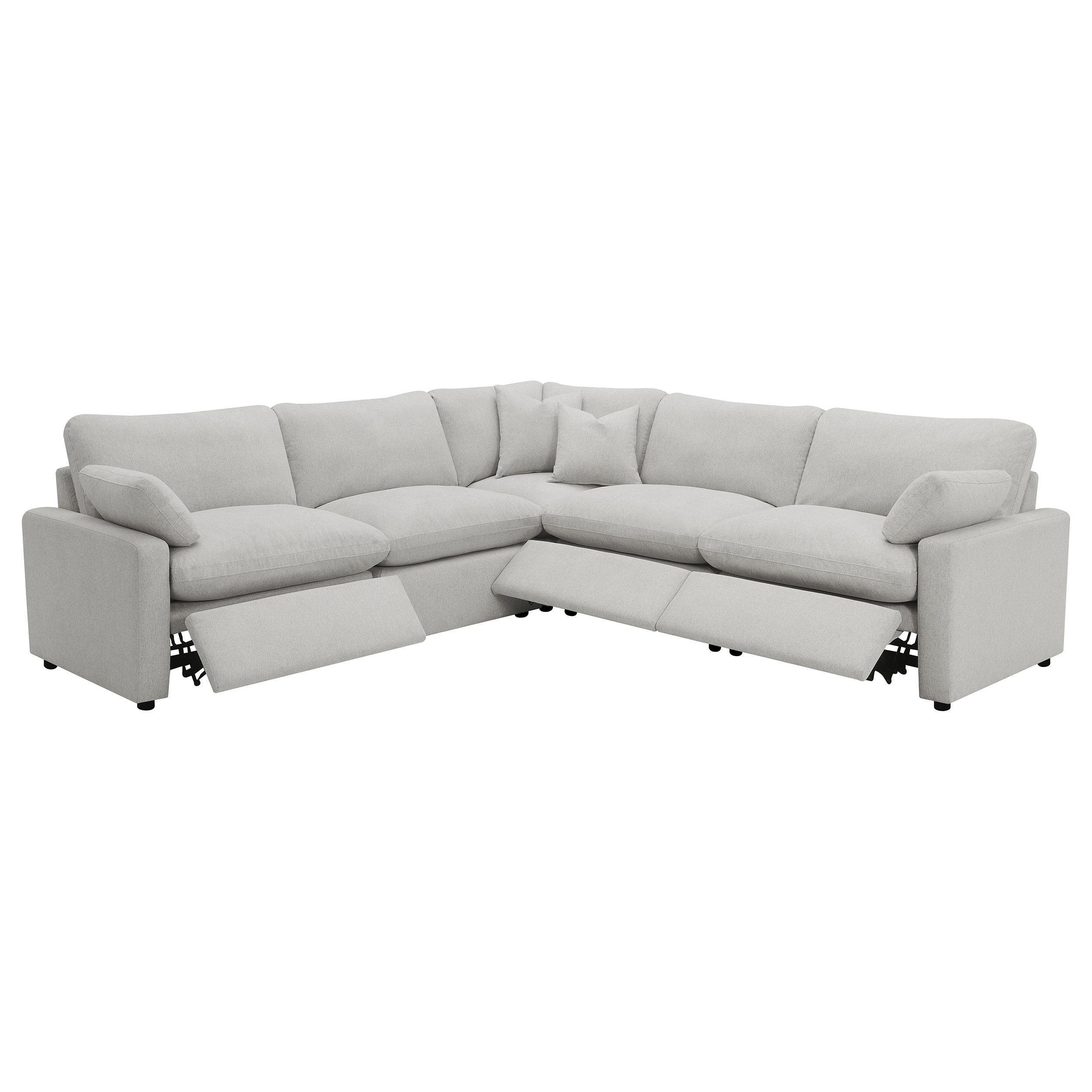 Collins 5-Piece Modular Power Reclining Sectional Sofa Grey - Image 2