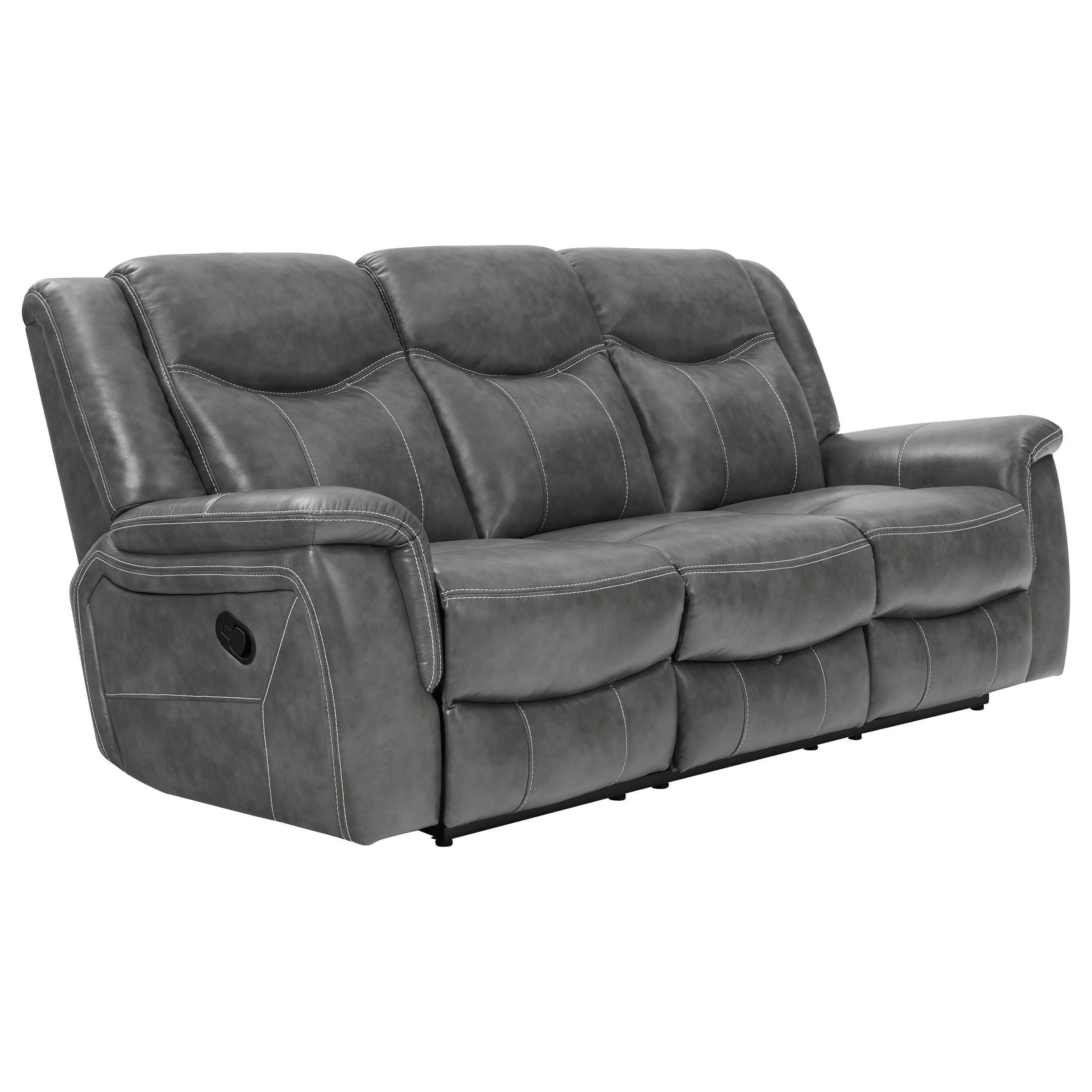 Conrad 2-Piece Upholstered Padded Arm Motion Sofa Set Grey - Image 3