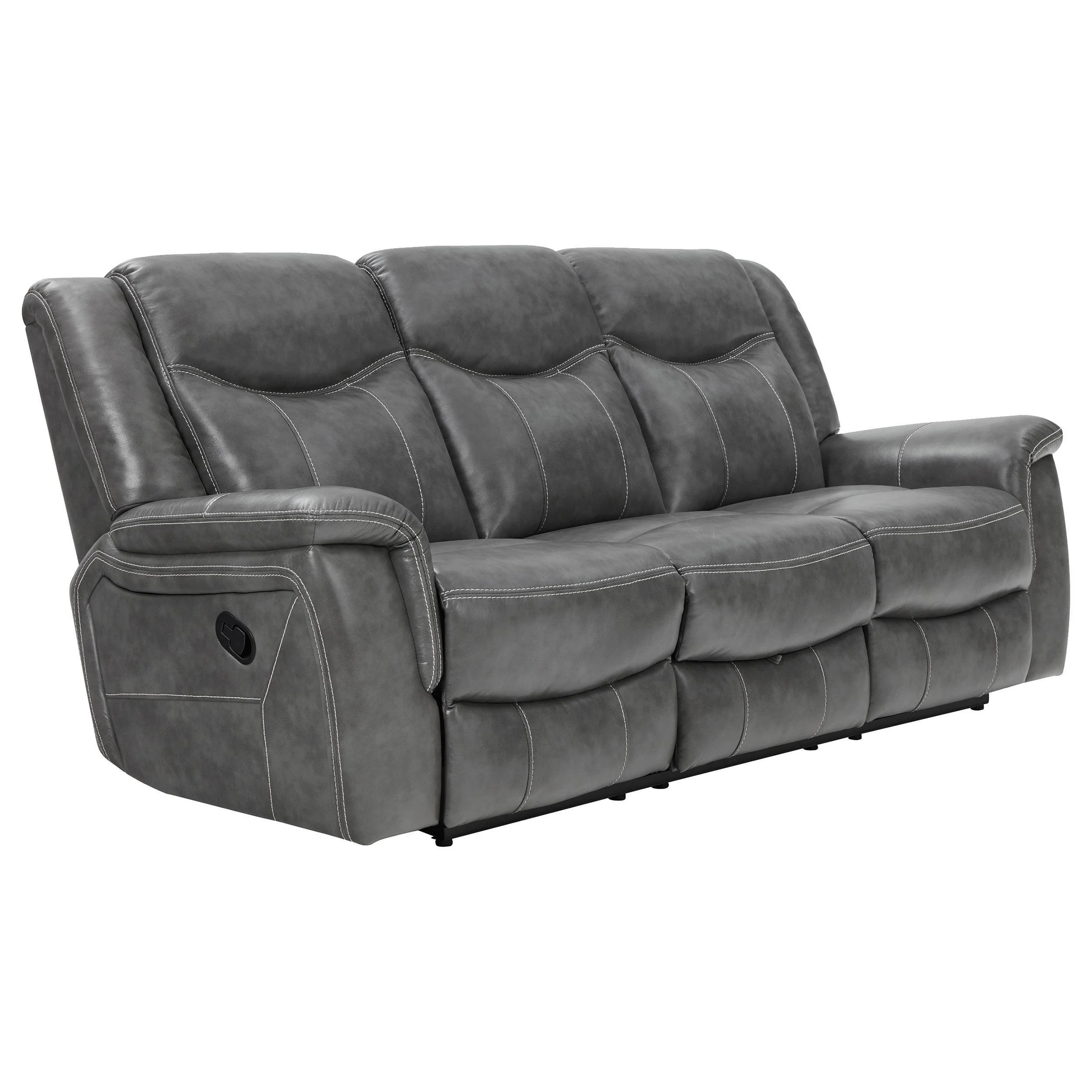 Conrad 3-Piece Upholstered Padded Arm Motion Sofa Set Grey - Image 3