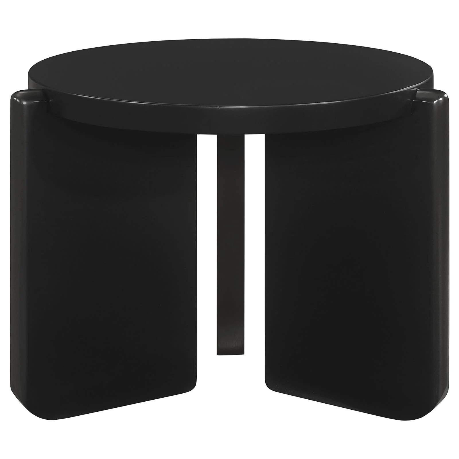 Cordova Round Solid Wood End Table Black - Image 3