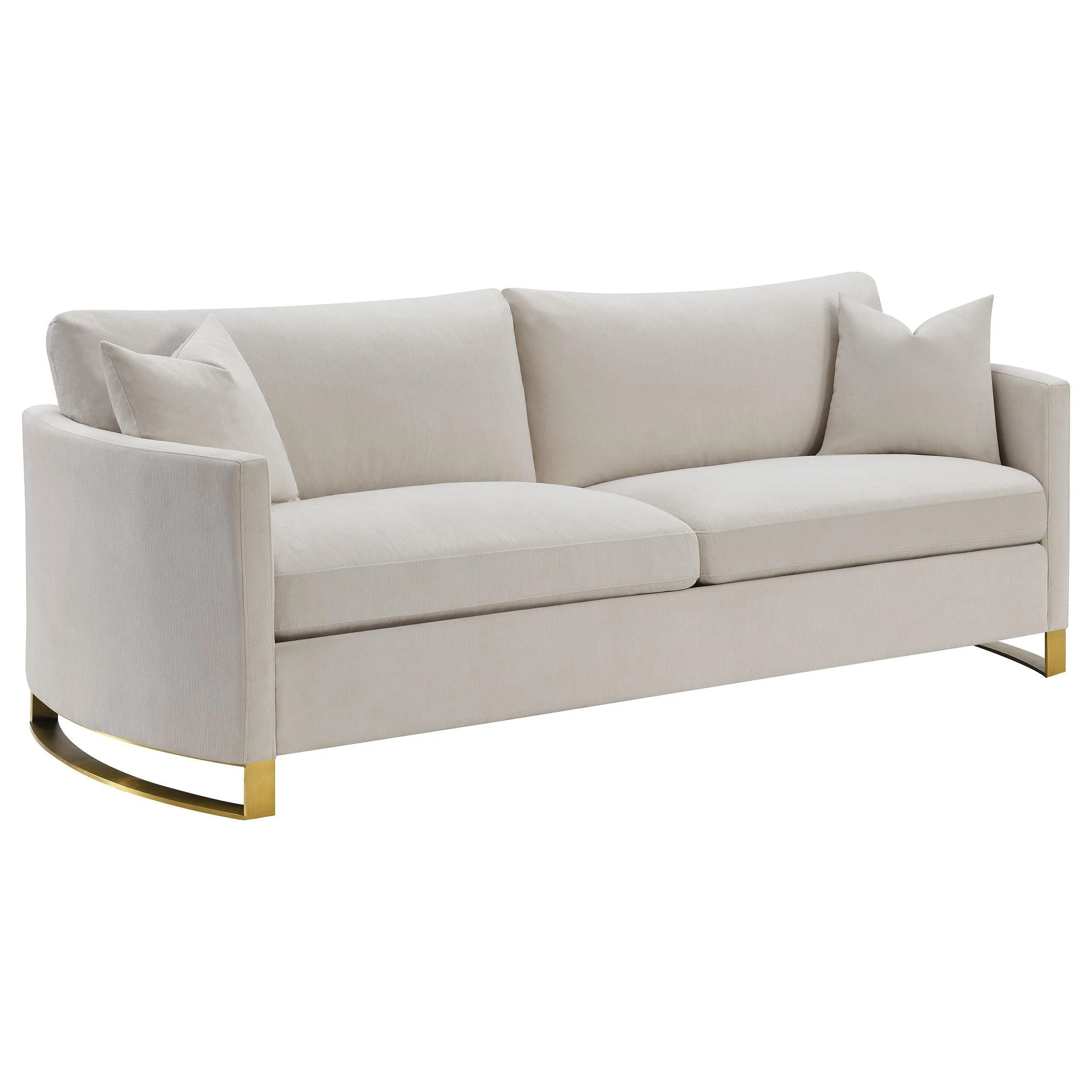 Corliss 3-Piece Upholstered Arched Arm Sofa Set Beige - Image 2