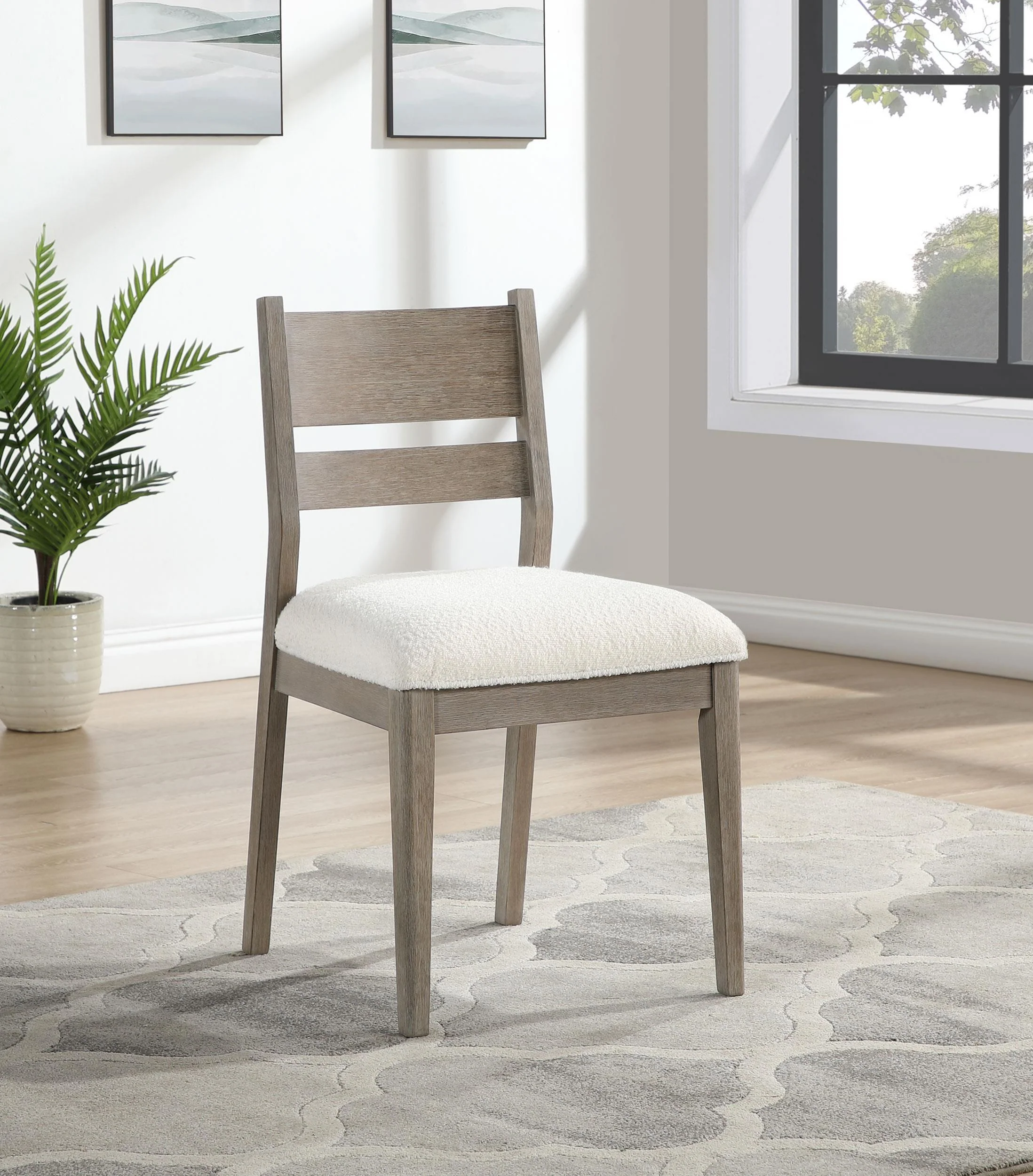 Cornelia Wood Dining Side Chair Coastal Gray (Set of 2) - Image 3