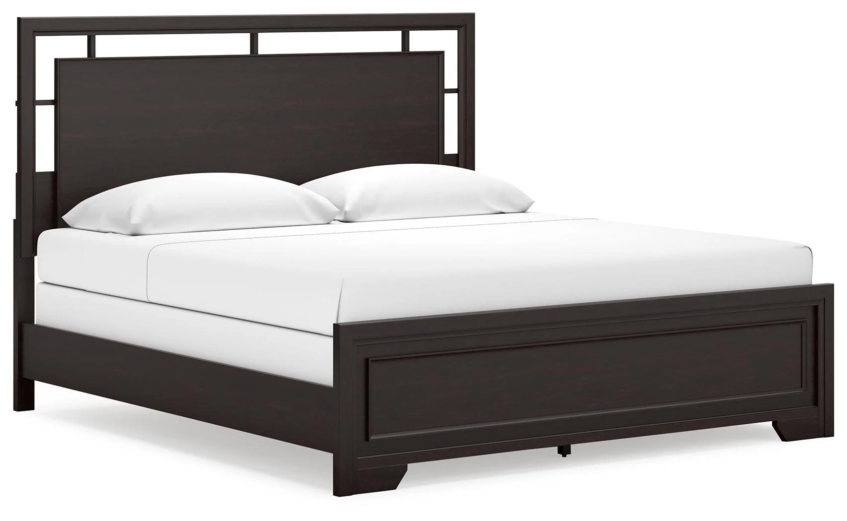 Covetown Dark Brown King Panel Bed - Image 2