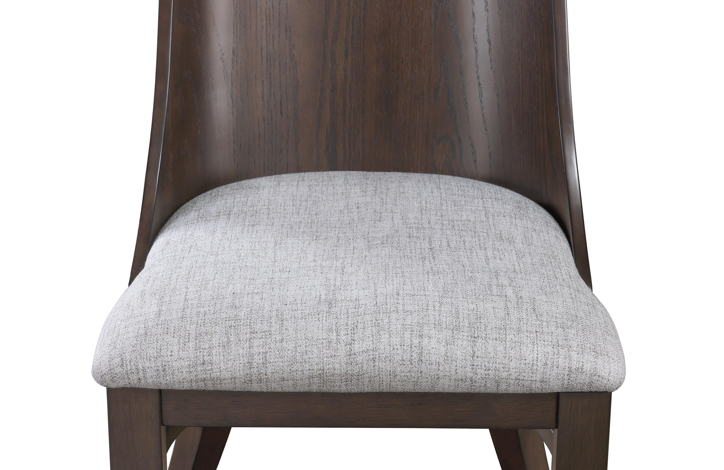Cullen Dark Brown Fabric Upholstered Dining Room Set - Image 3
