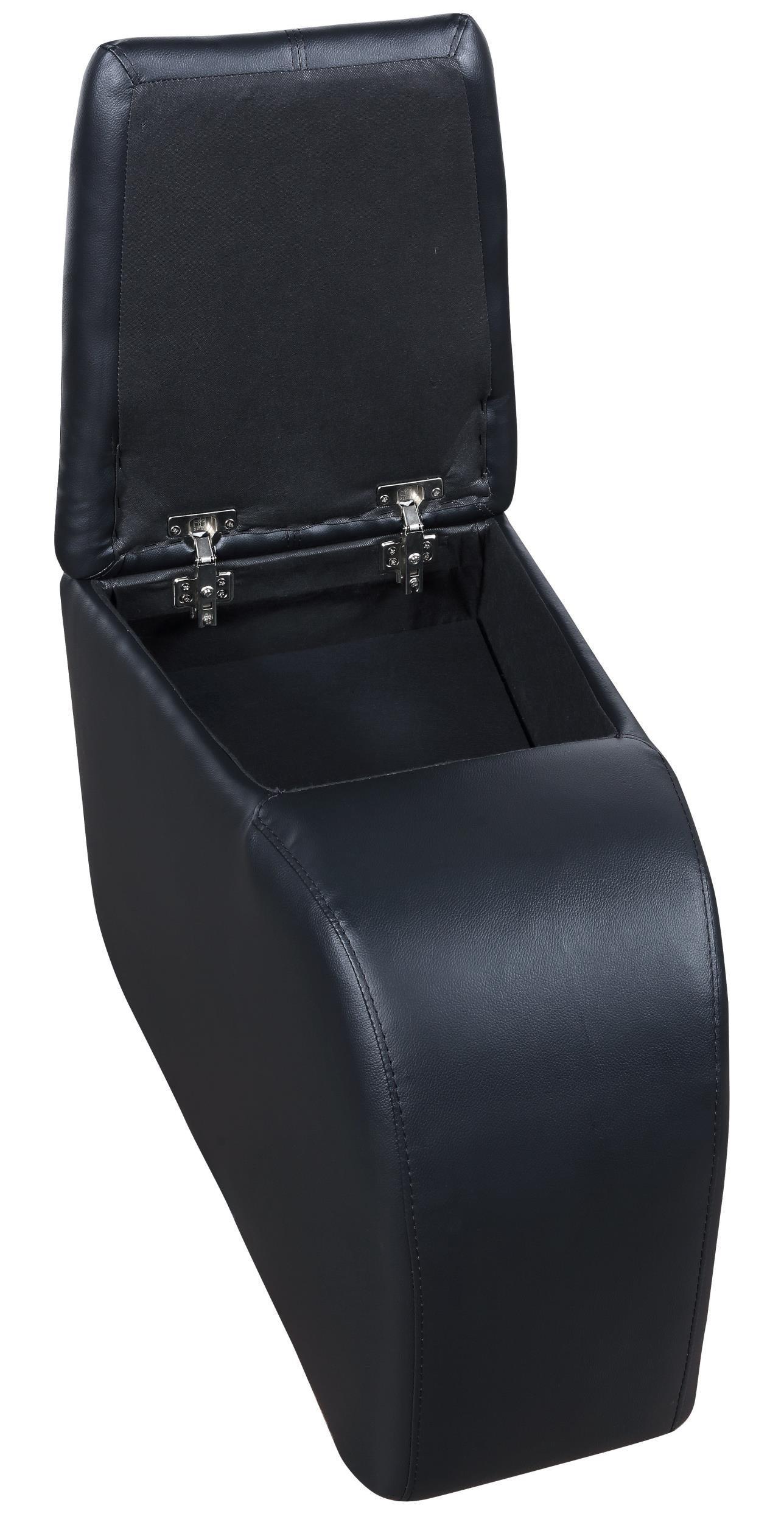 Cyrus Upholstered Home Theater Storage Wedge Console Black - Image 2