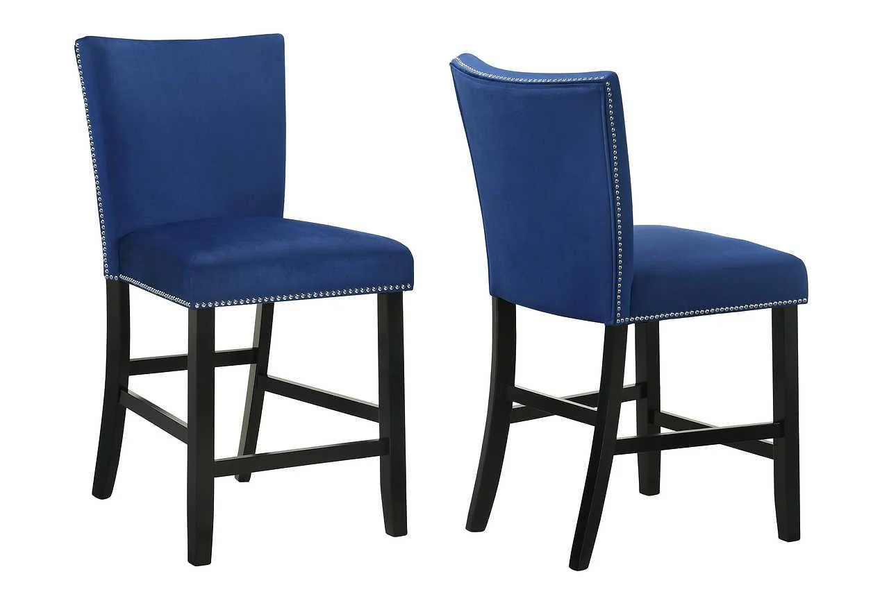 Valentino Blue Marble Top Dining Room Set - Image 3