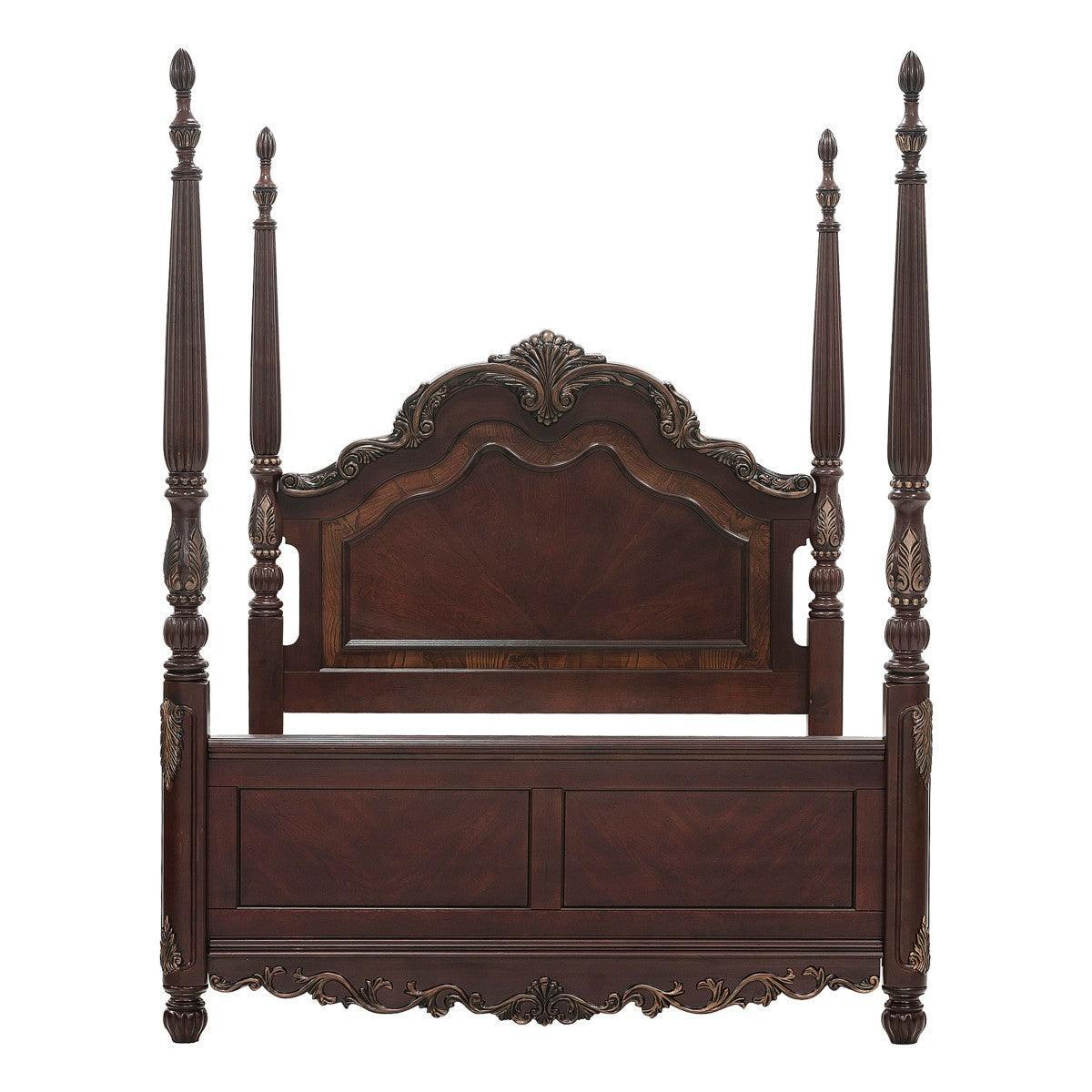 Deryn Park Cherry Walnut Poster King Bed - Image 1