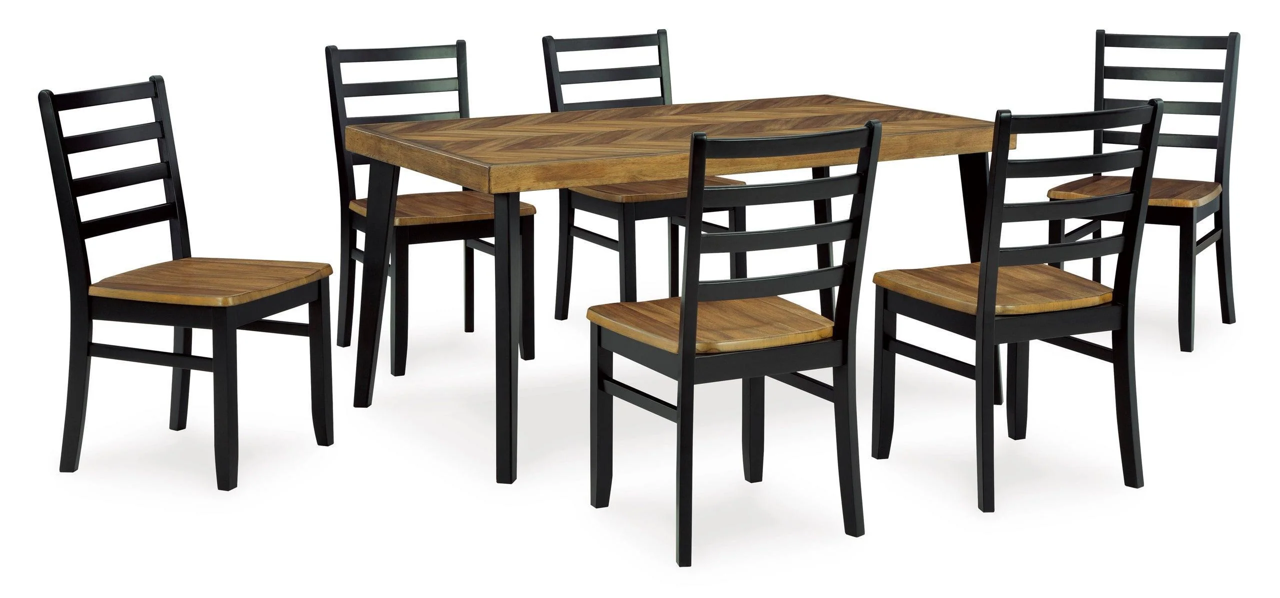 Blondon Brown Black Dining Room Set - Image 3