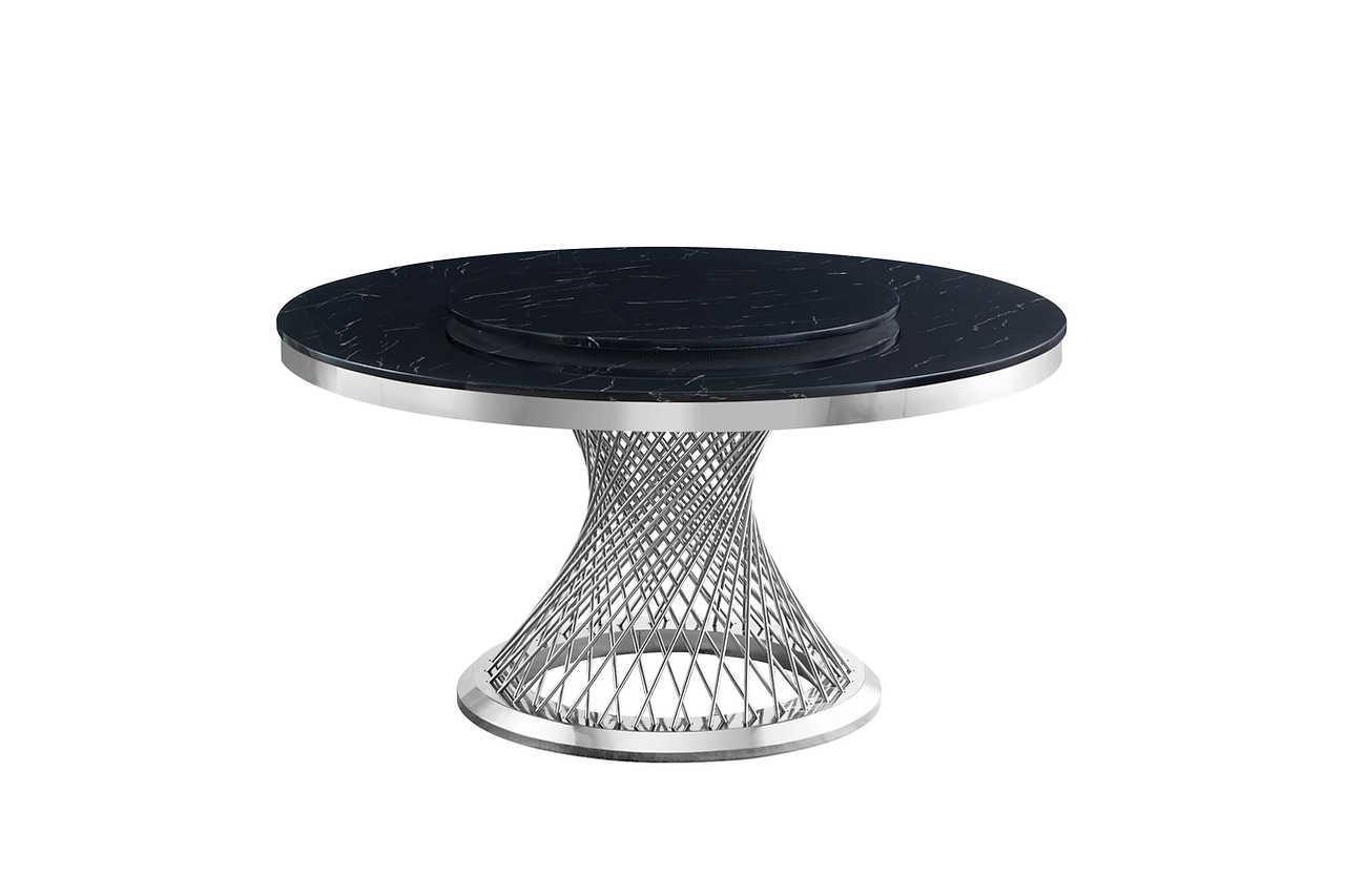 Unico Black Chrome Dining Table - Image 3