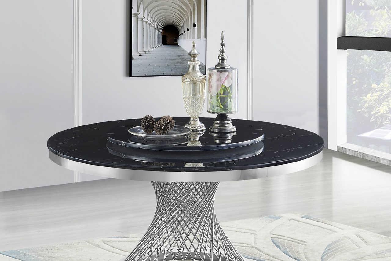 Unico Black Chrome Dining Table - Image 1