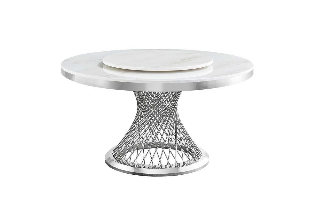 Unico White Chrome Dining Table - Image 3
