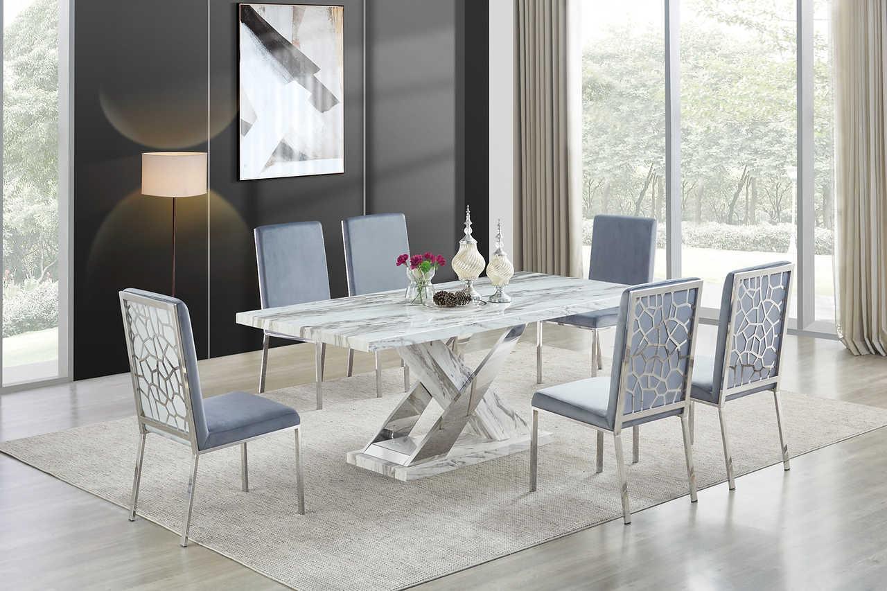 Viva Faux Marble Dining Table - Image 2