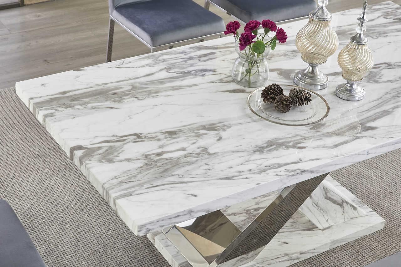 Viva Faux Marble Dining Table - Image 3