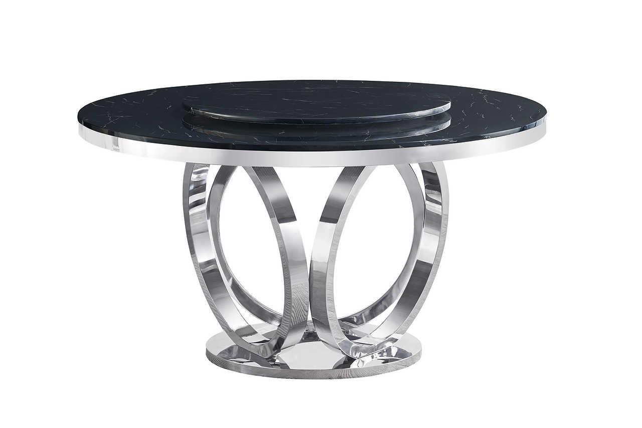 Maxi Black Chrome Dining Table - Image 3