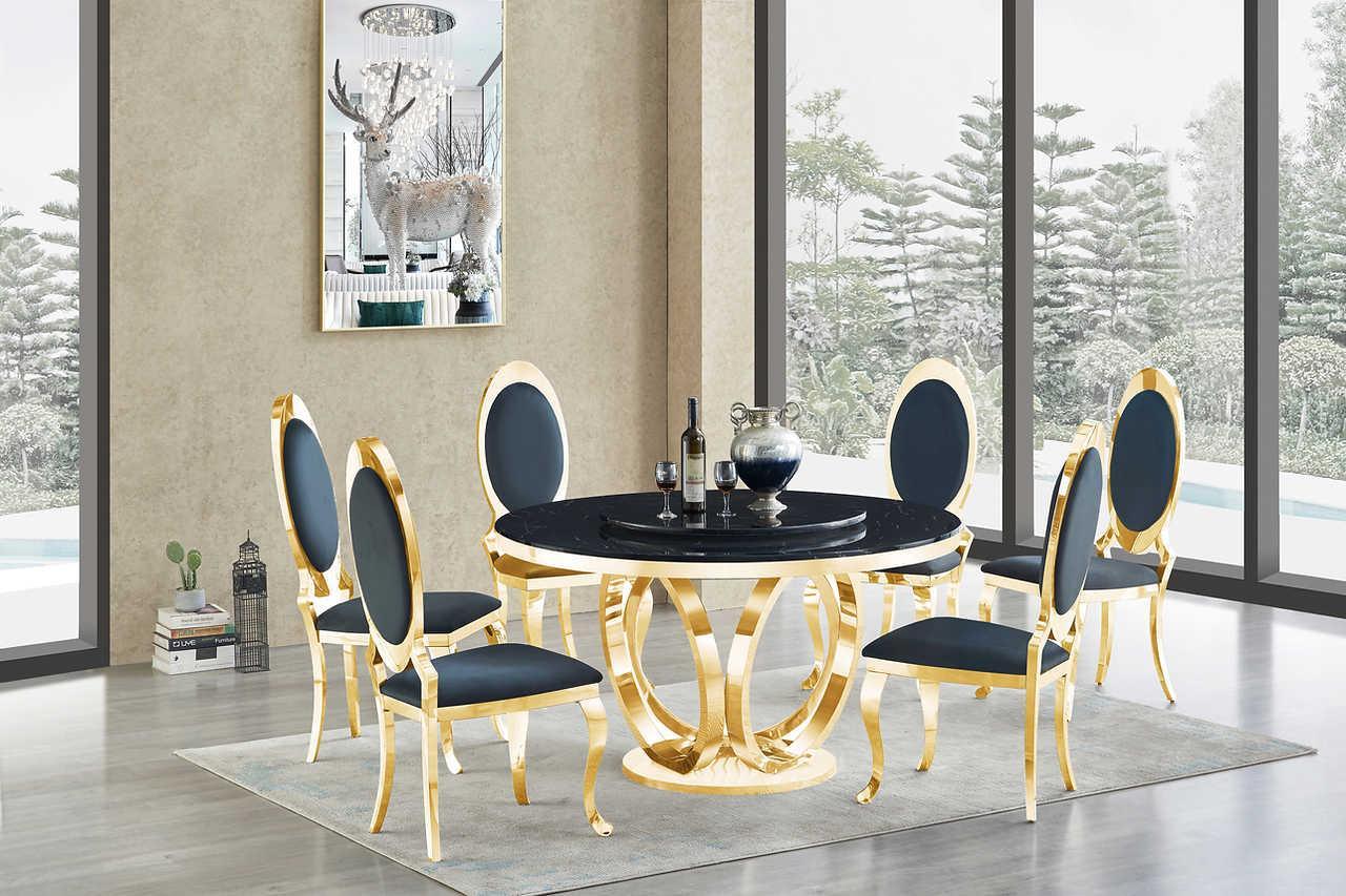 Maxi Black Gold Dining Table - Image 2