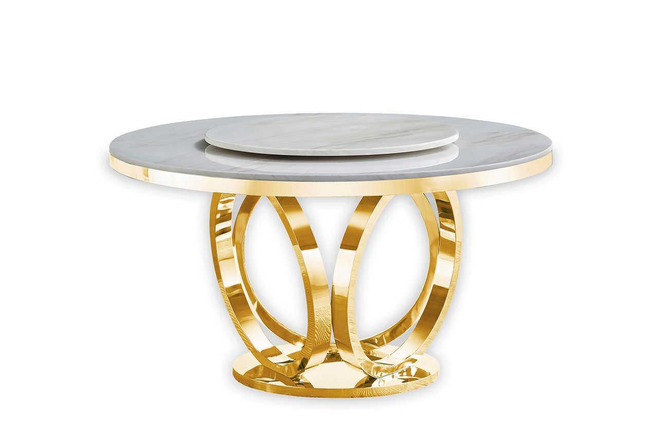 Maxi White Gold Dining Table - Image 3