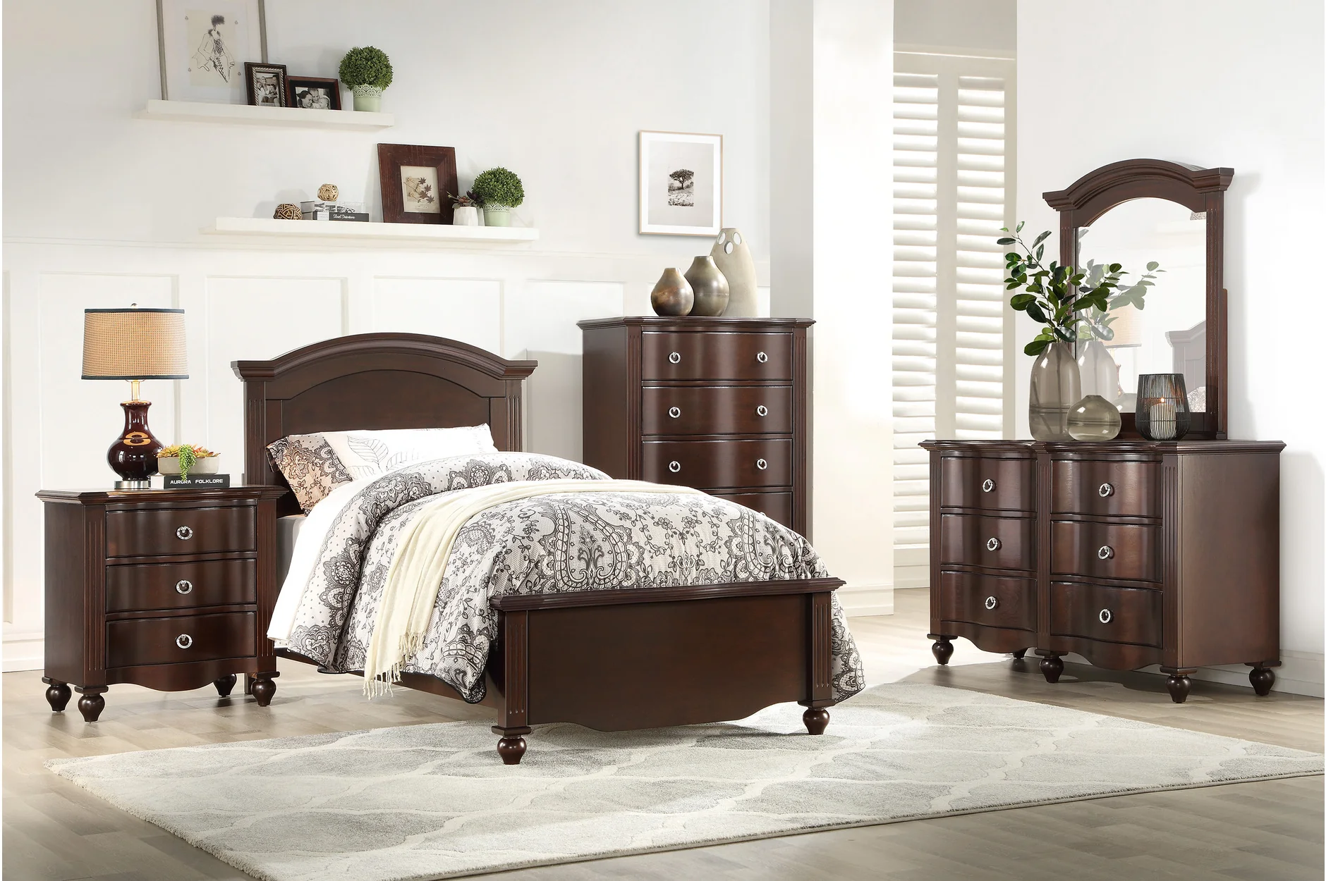 Meghan Espresso Panel Bedroom Set - Image 1