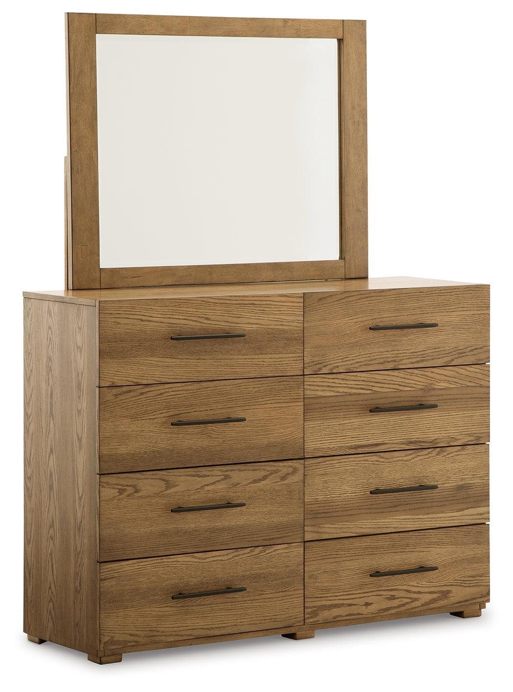 Dakmore Brown Upholstered Panel Bedroom Set - Image 3