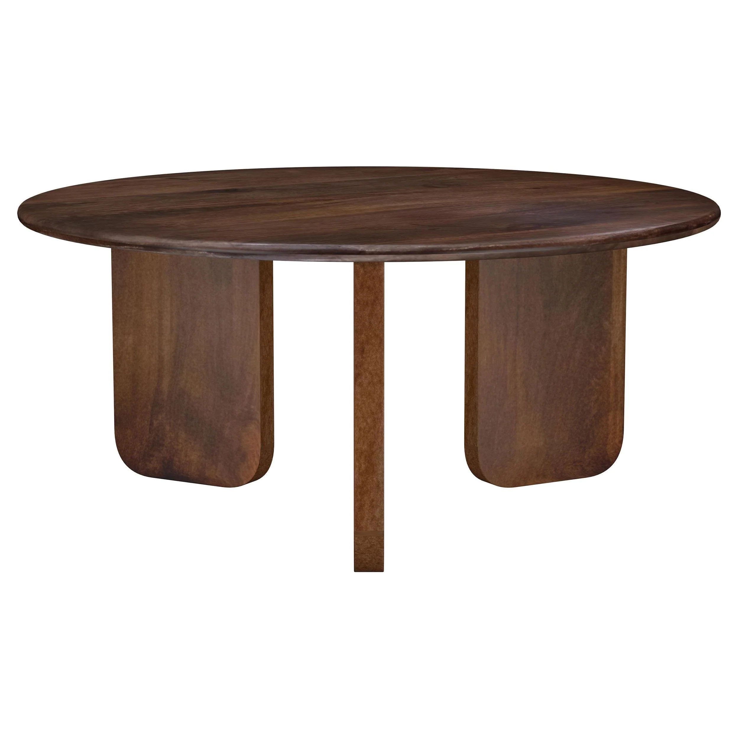 Dale Round Solid Mango Wood Coffee Table Brown - Image 2