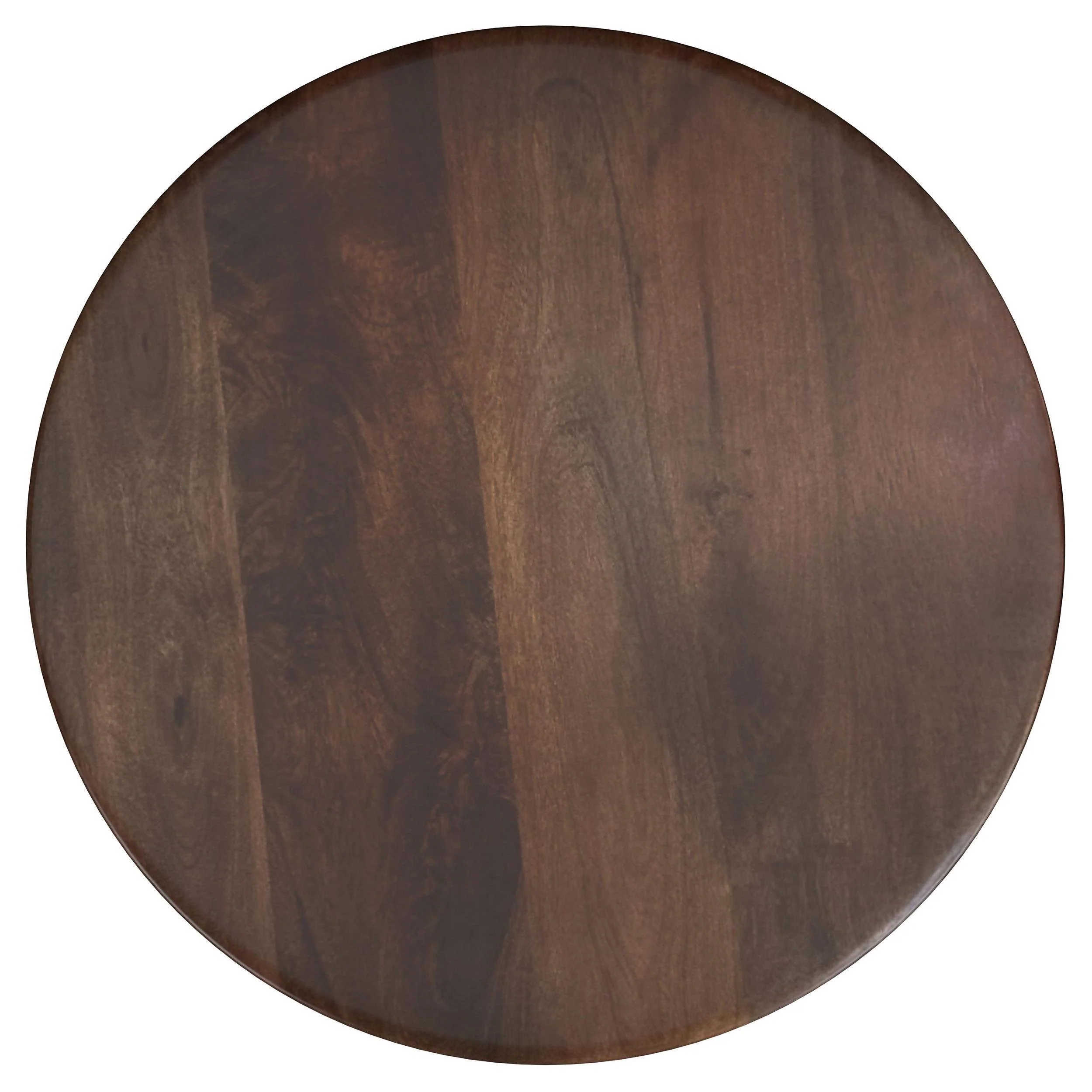 Dale Round Solid Mango Wood Side End Table Brown - Image 3