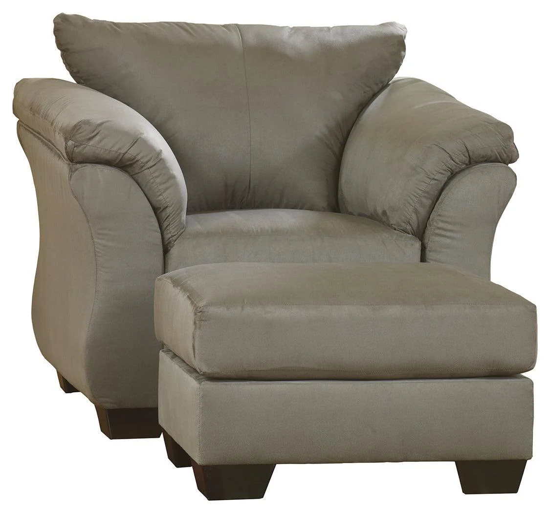 Darcy Cobblestone Chair And Ottoman - Image 2