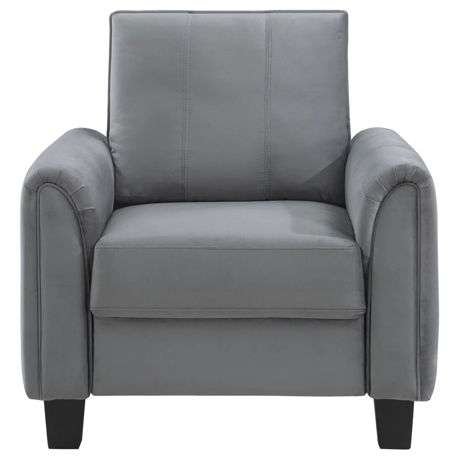 Davis Upholstered Rolled Arm Accent Chair Grey - Image 3