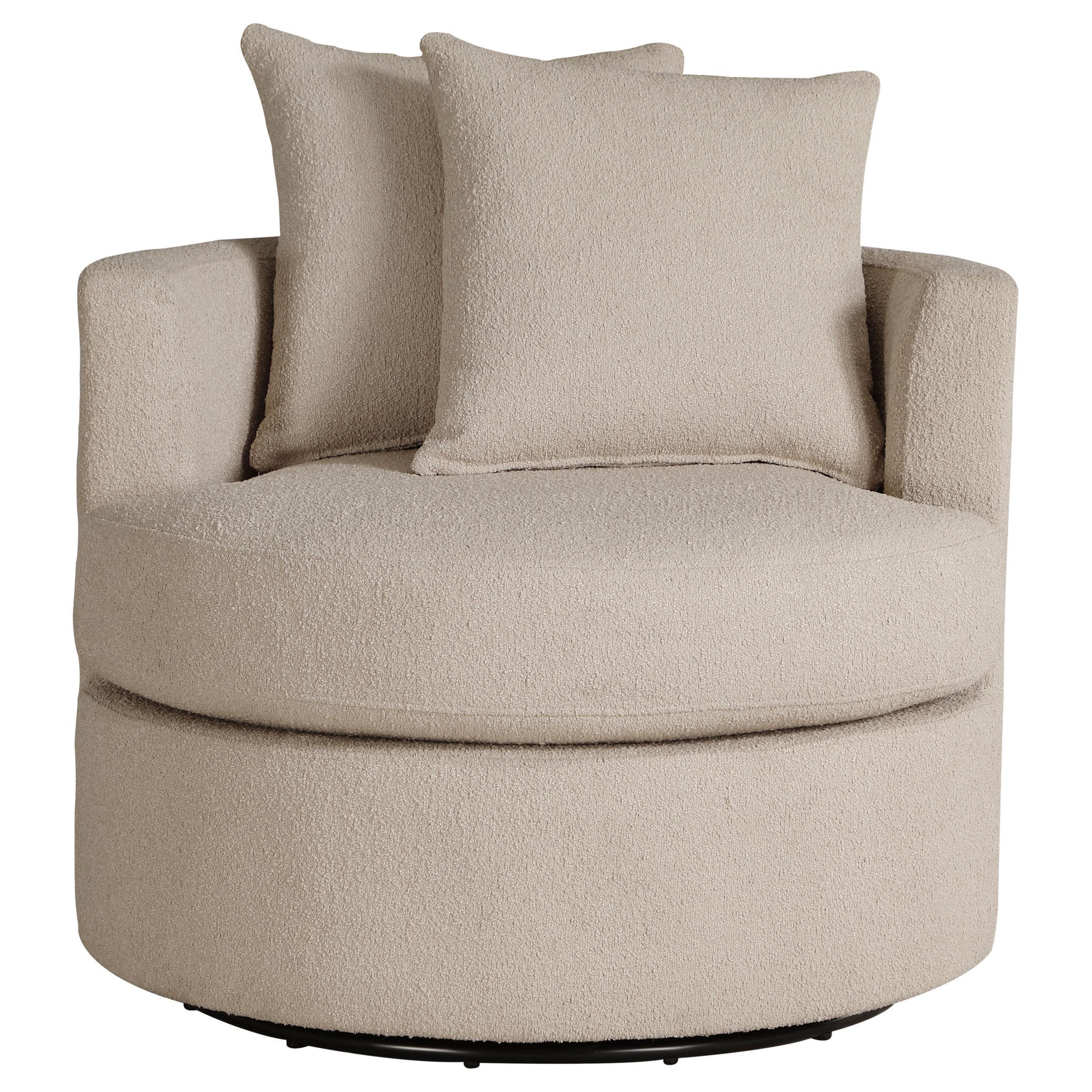 Debbie Upholstered Swivel Accent Chair Camel - Image 3