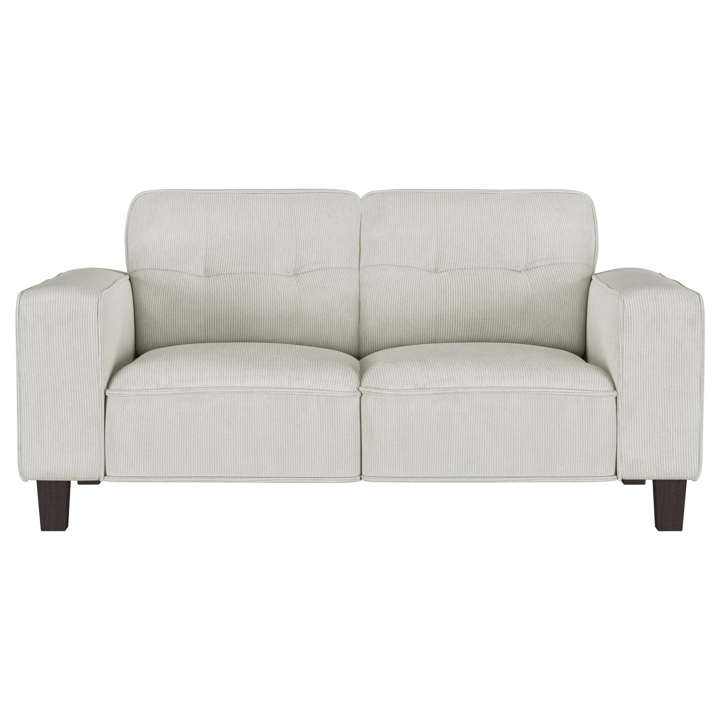 Deerhurst Upholstered Track Arm Tufted Loveseat Beige - Image 2