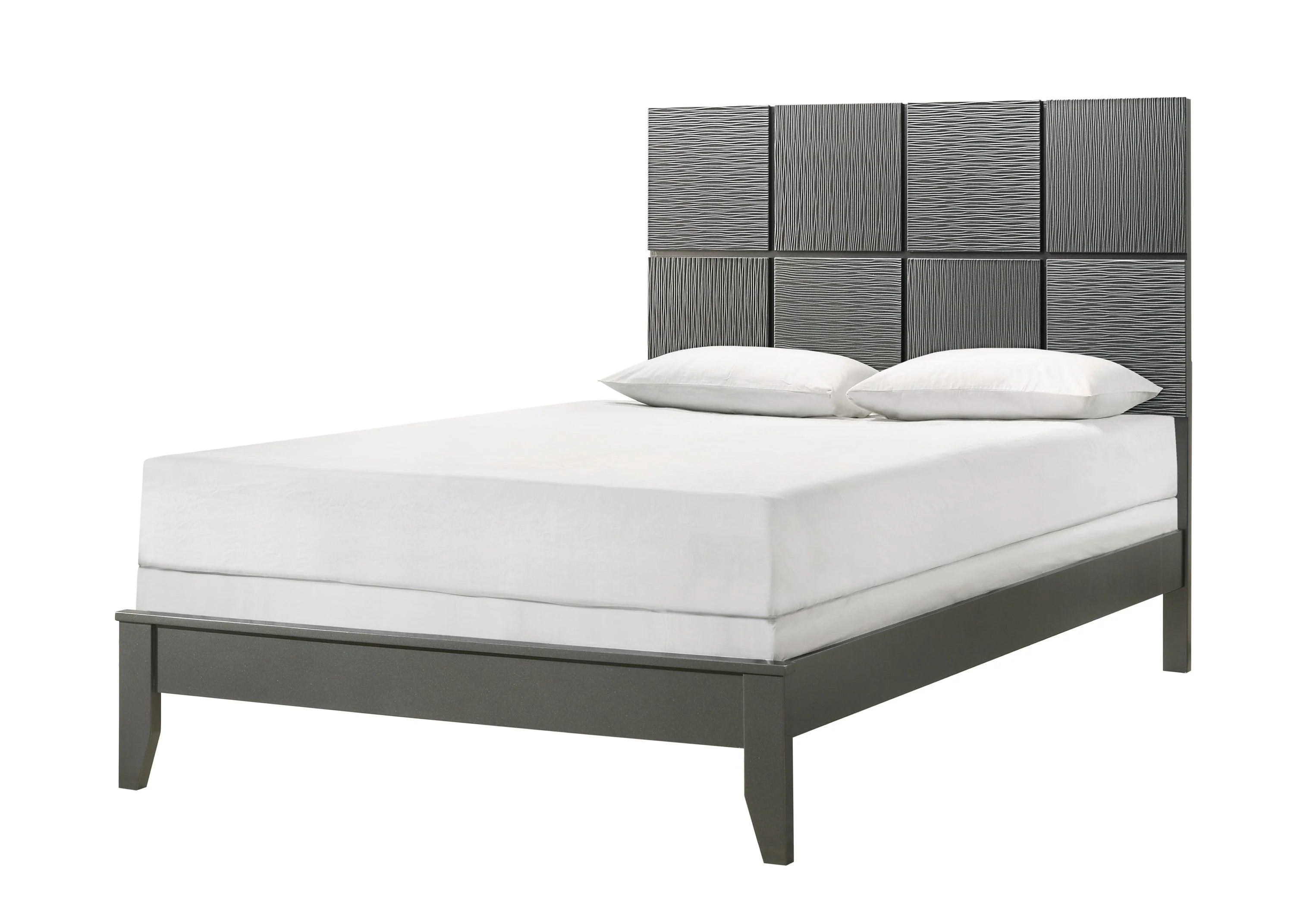 Denker Gunmetal Panel Bedroom Set - Image 3