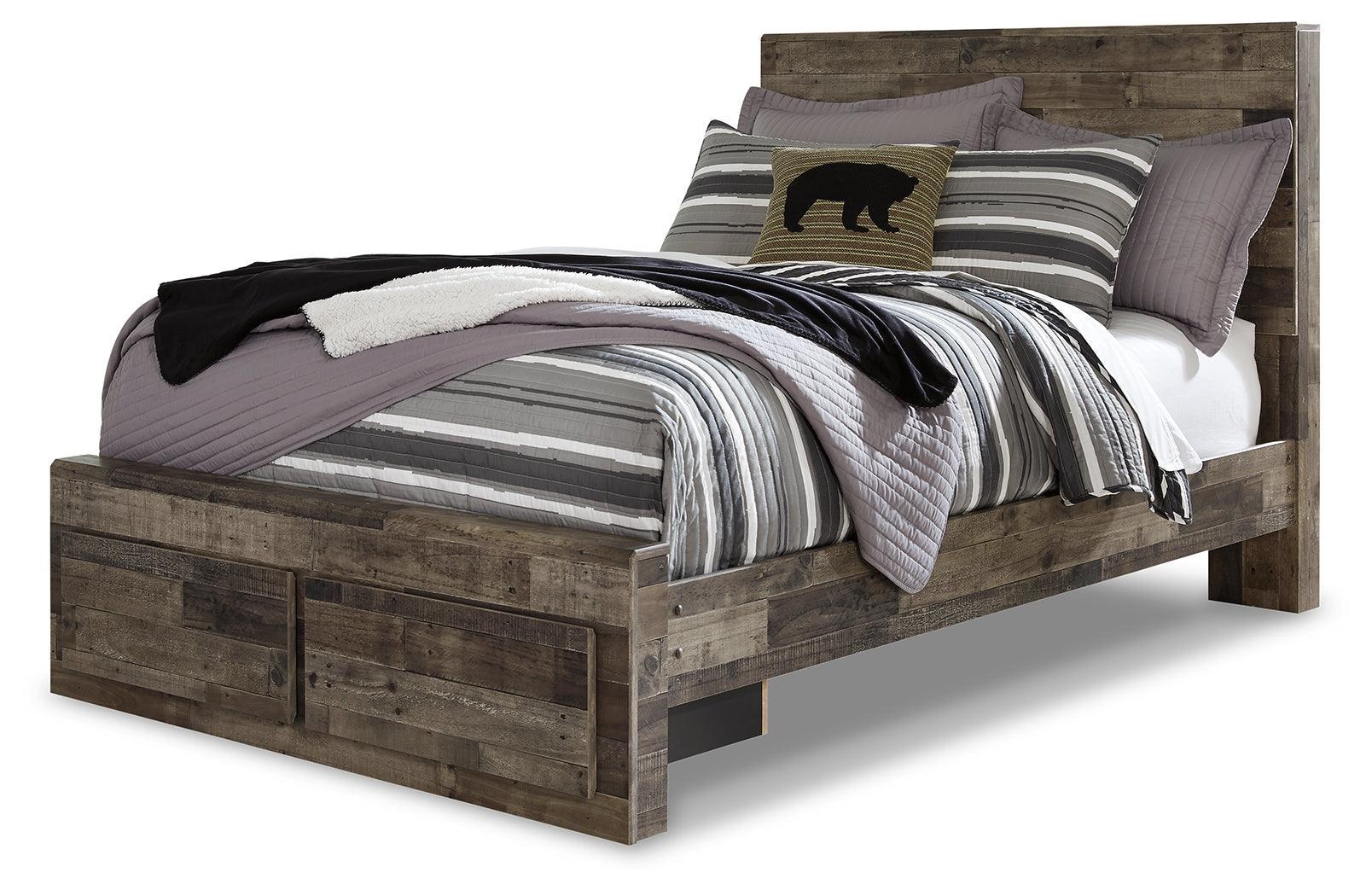 Derekson Multi Gray Panel 2 Storage Bedroom Set - Image 3