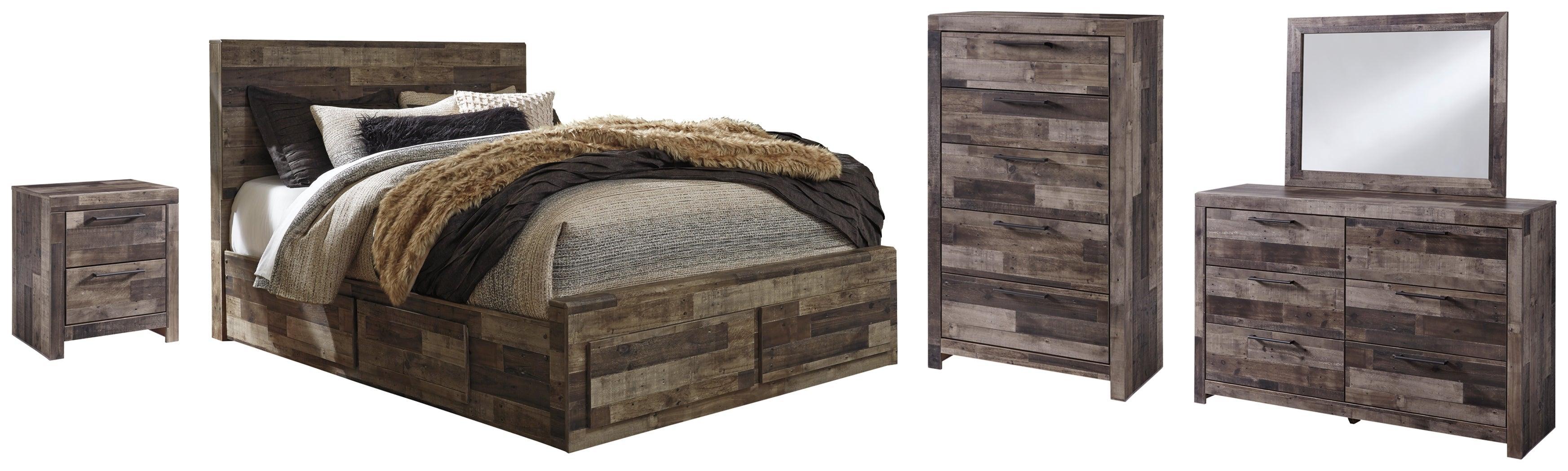 Derekson Multi Gray Panel 6 Storage Bedroom Set - Image 2