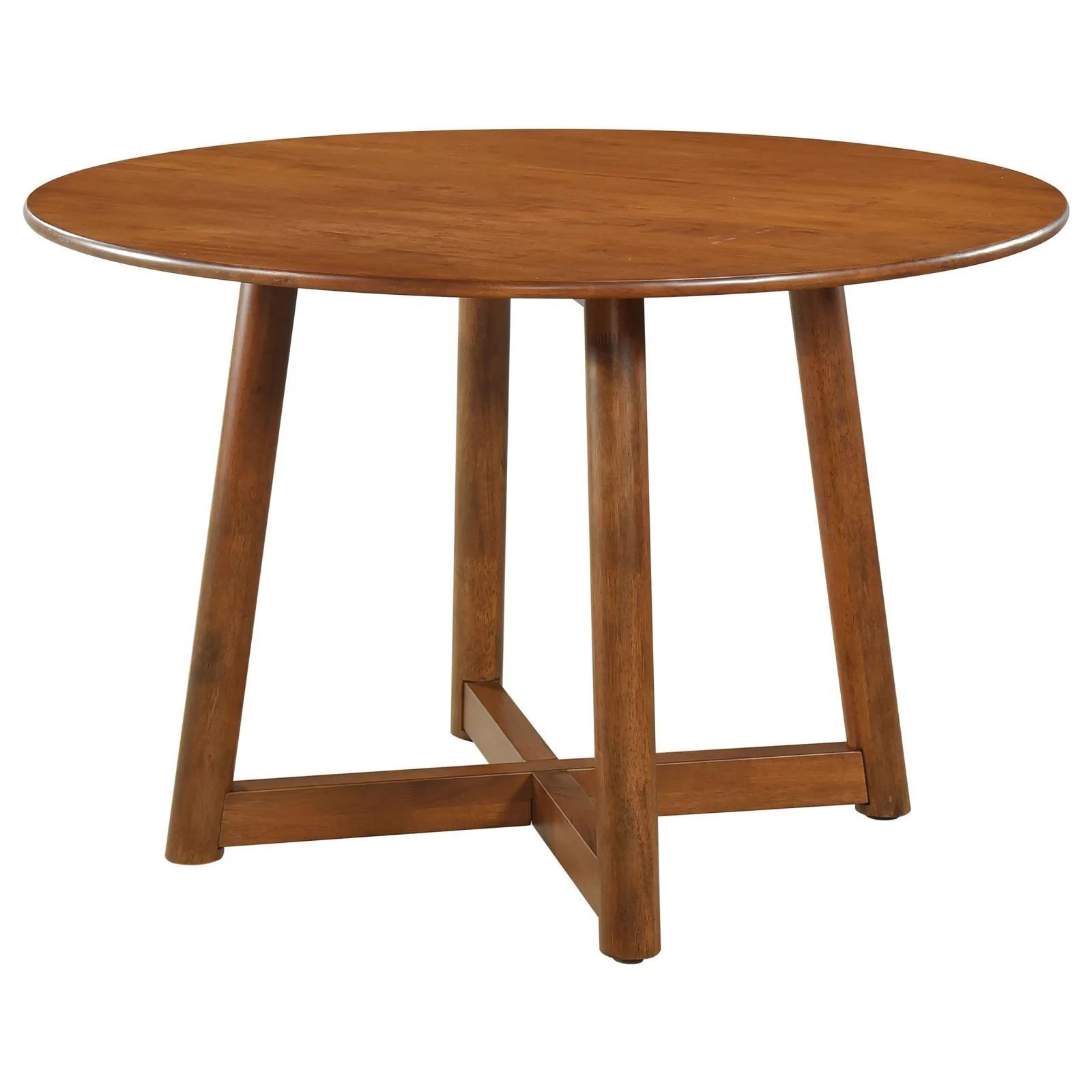 Dinah Round Solid Wood Dining Table Walnut - Image 1