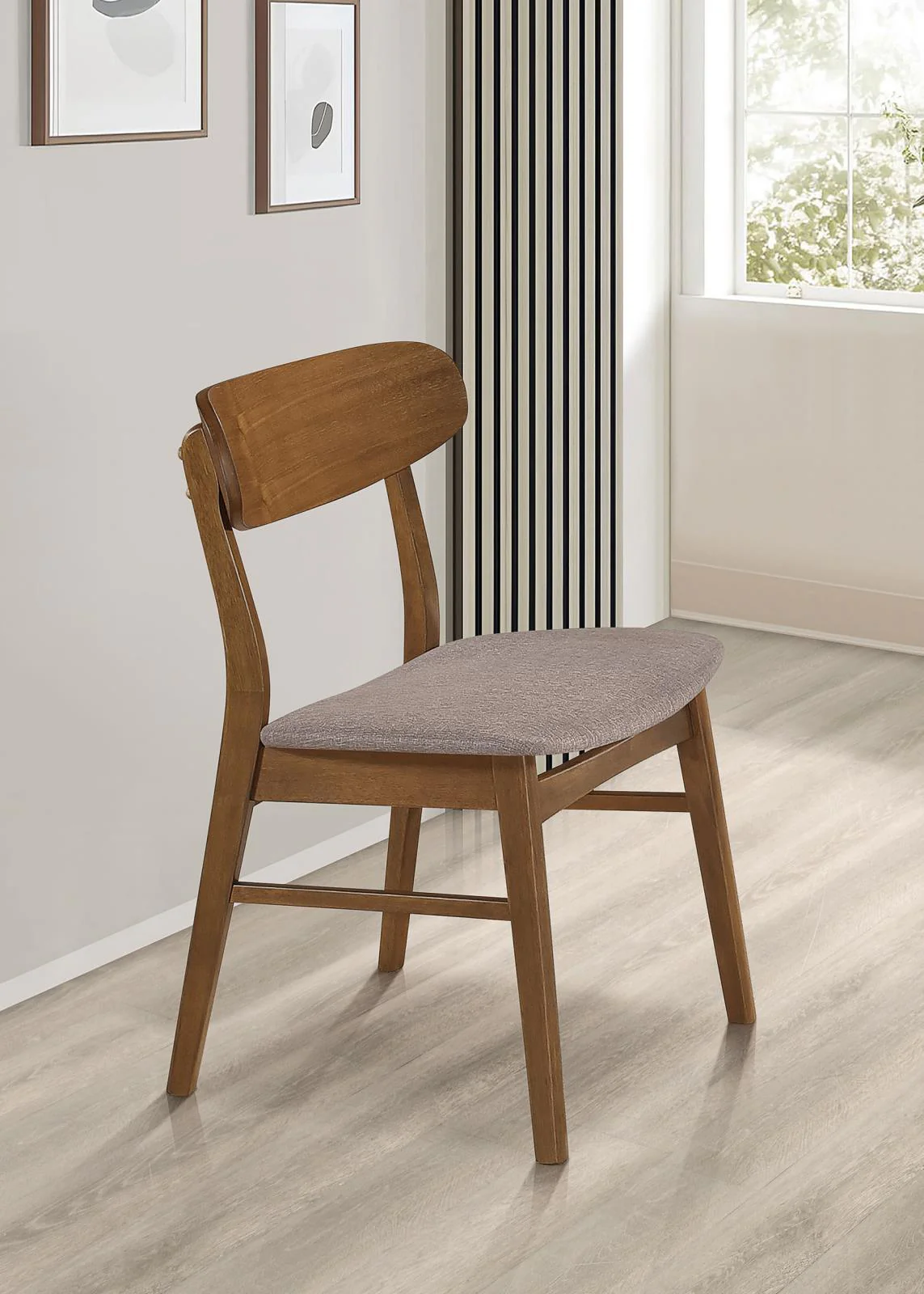 Dortch Dining Side Chair Walnut Brown (Set of 2) - Image 2