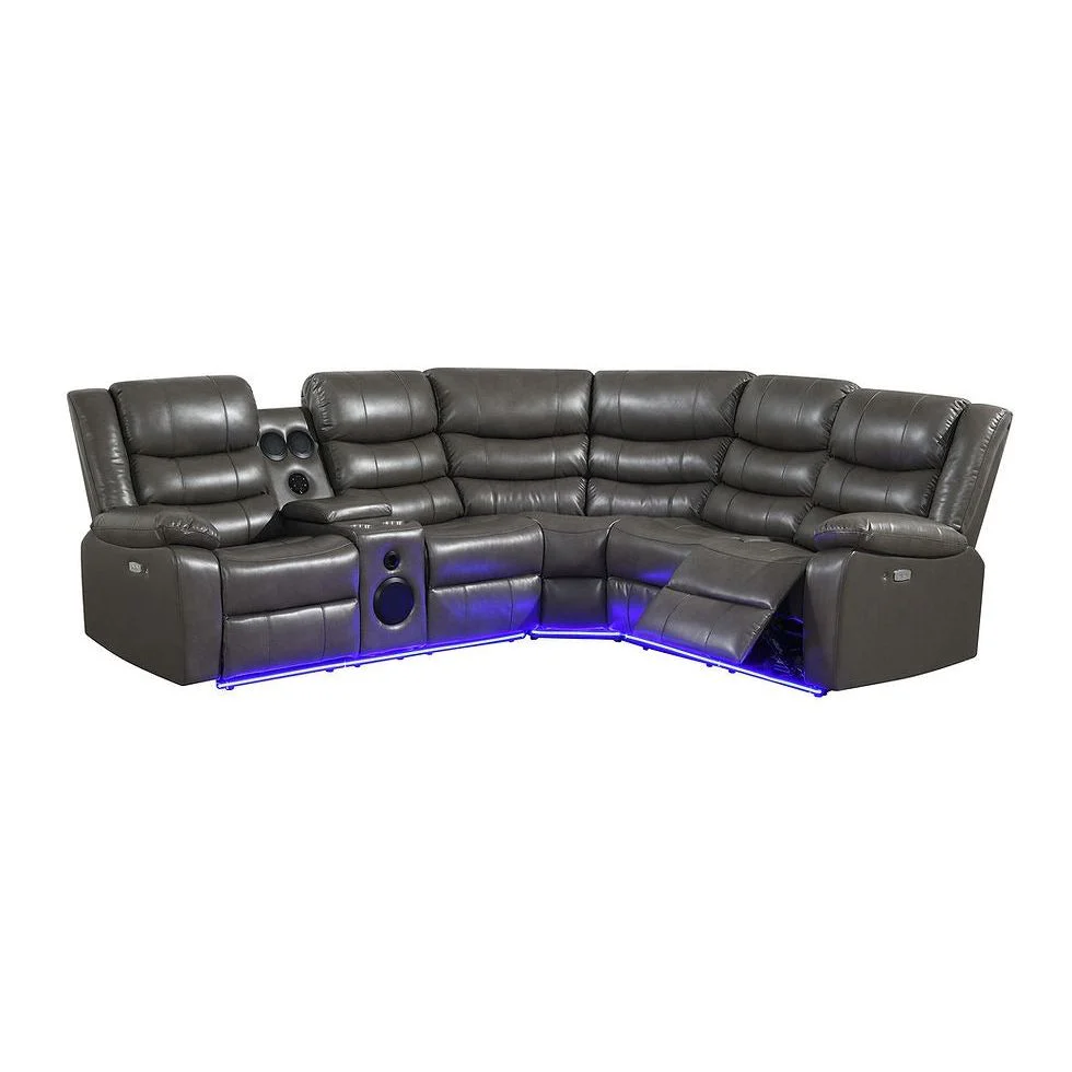 Sonic Gray Power Reclining Sectional - Image 3