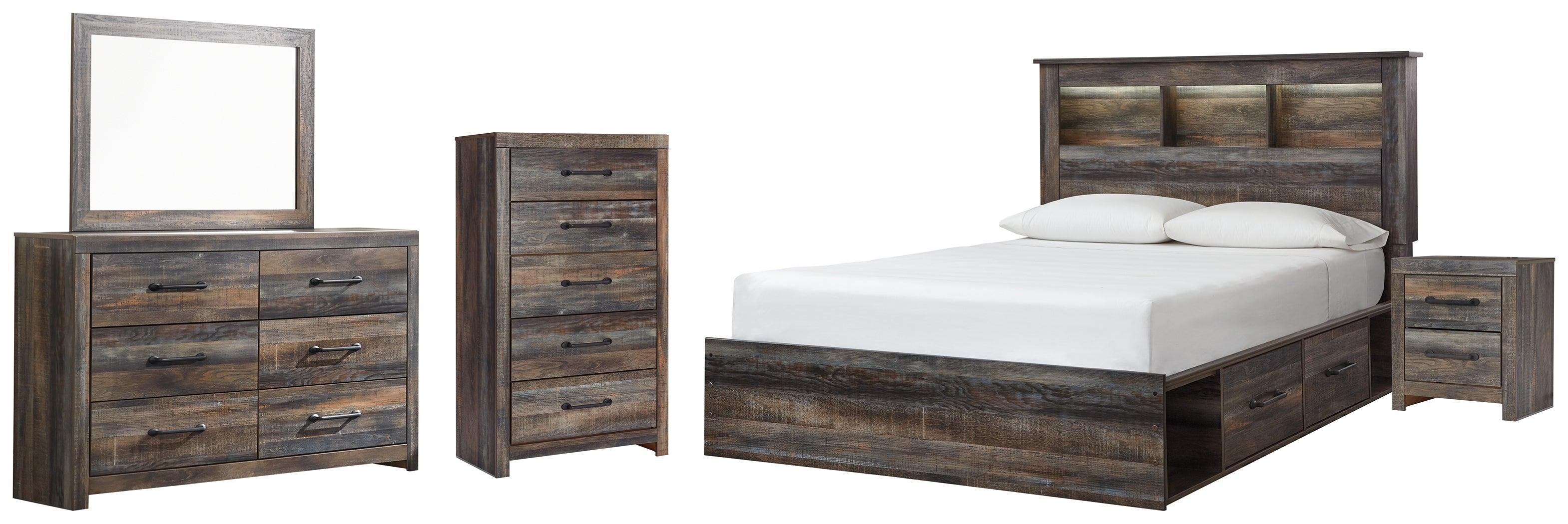 Drystan Multi Bookcase 4 Storage Bedroom Set - Image 2