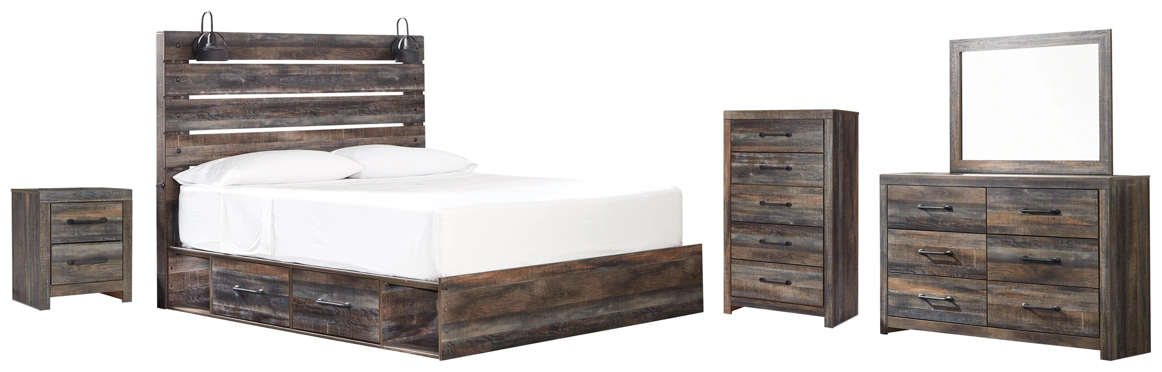 Drystan Multi Panel 4 Storage Bedroom Set - Image 2