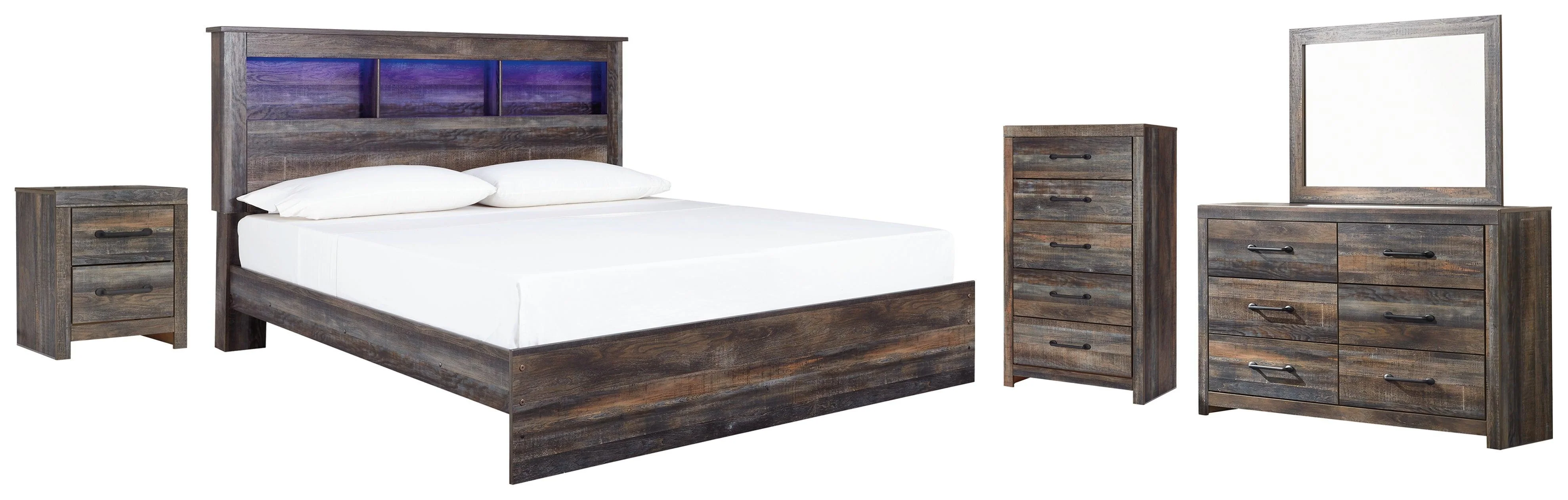 Drystan Multi Panel Bookcase Bedroom Set - Image 2