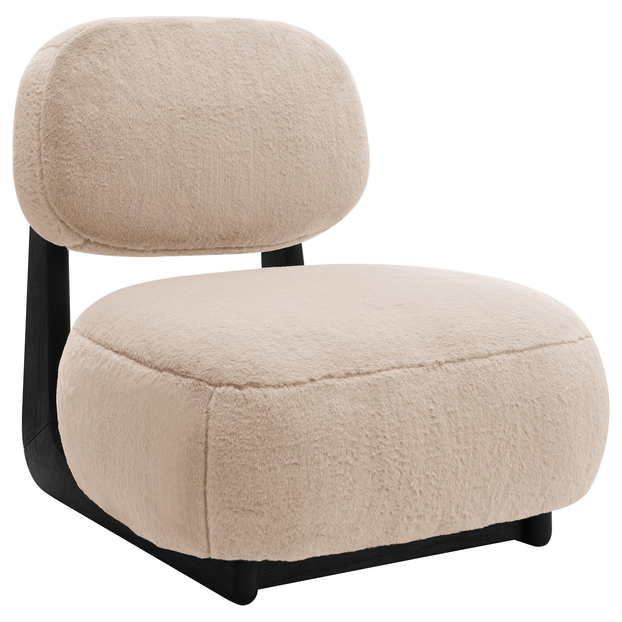 Duffie Upholstered Armless Accent Chair Camel - Image 2